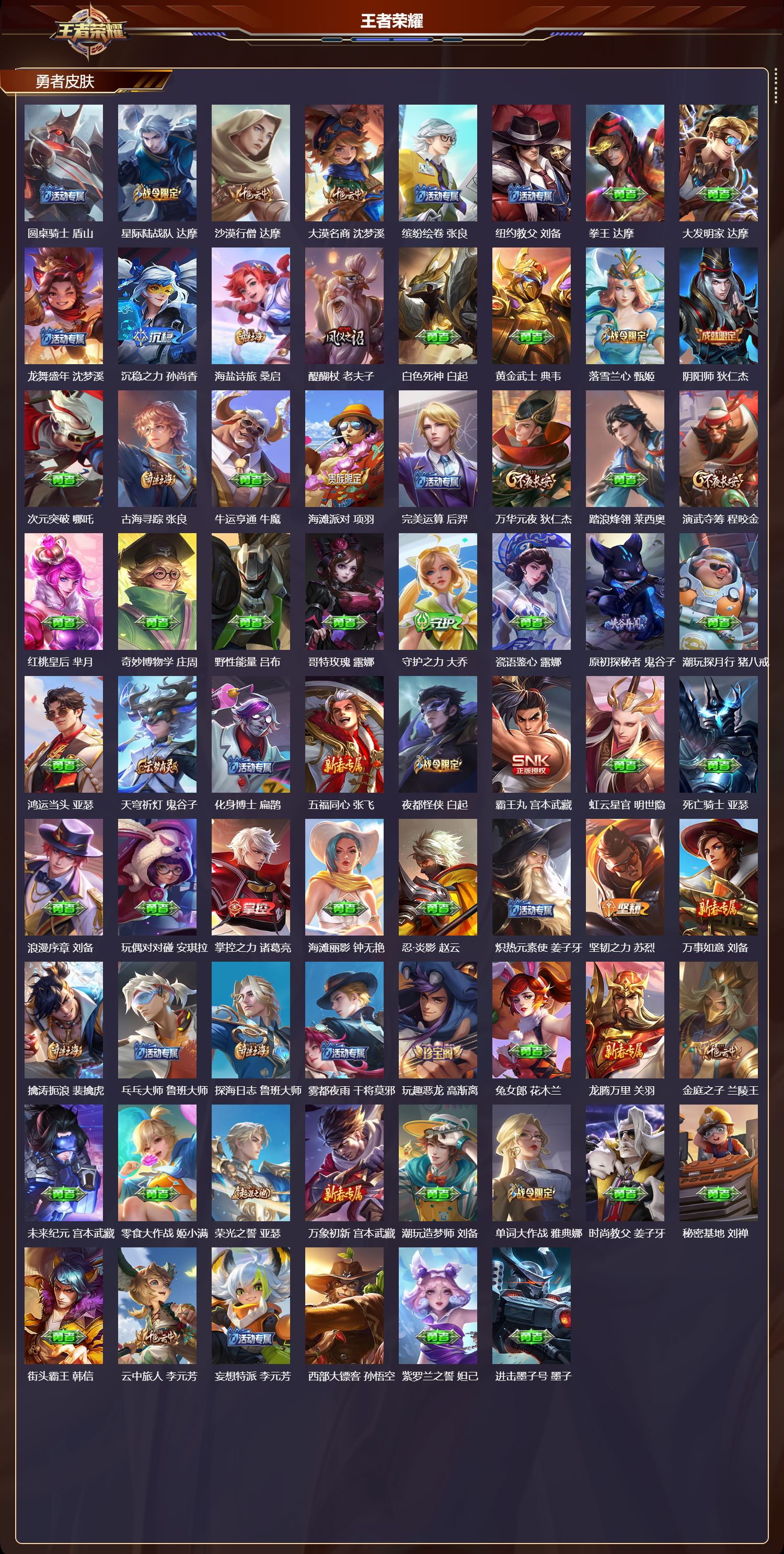 WZMK4252000王者荣耀账号详情图3 WZMK4252000王者荣耀账号详情图3