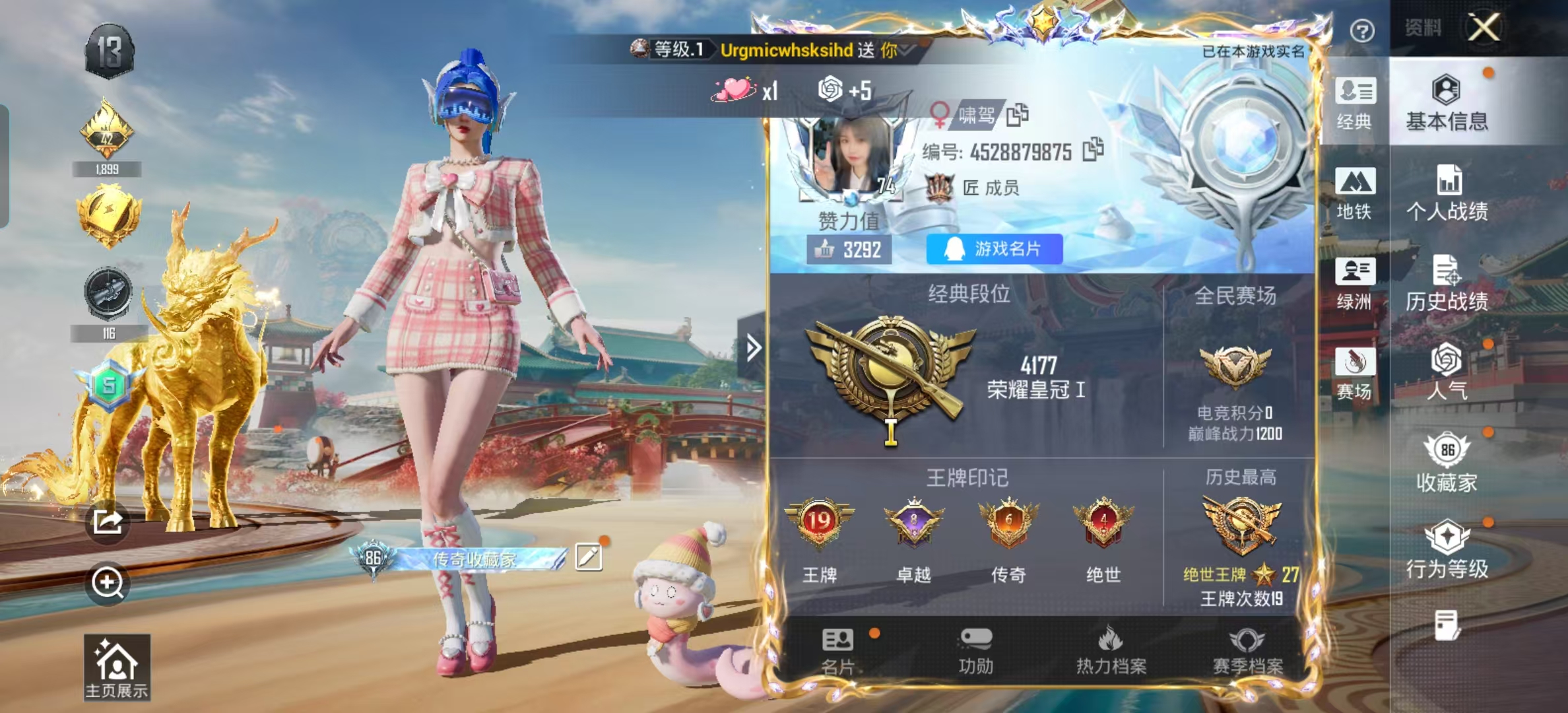 HPSJ4140511和平精英账号详情图3