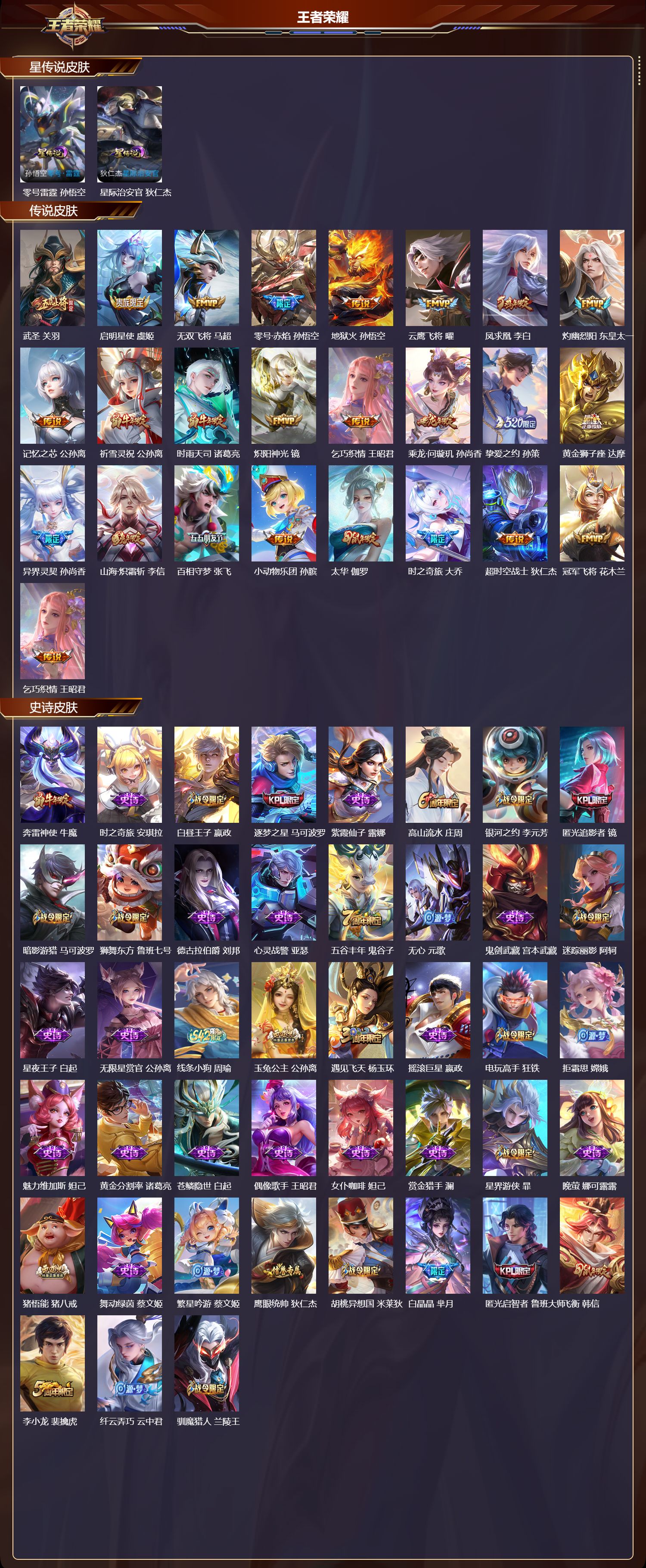 WZMK4254875王者荣耀账号详情图2