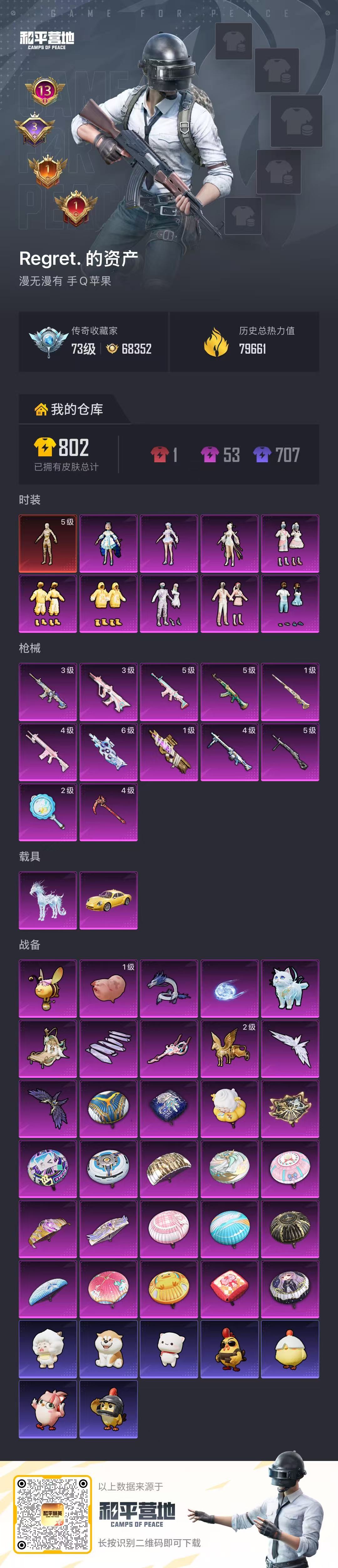 HPSJ4140300和平精英账号详情图2