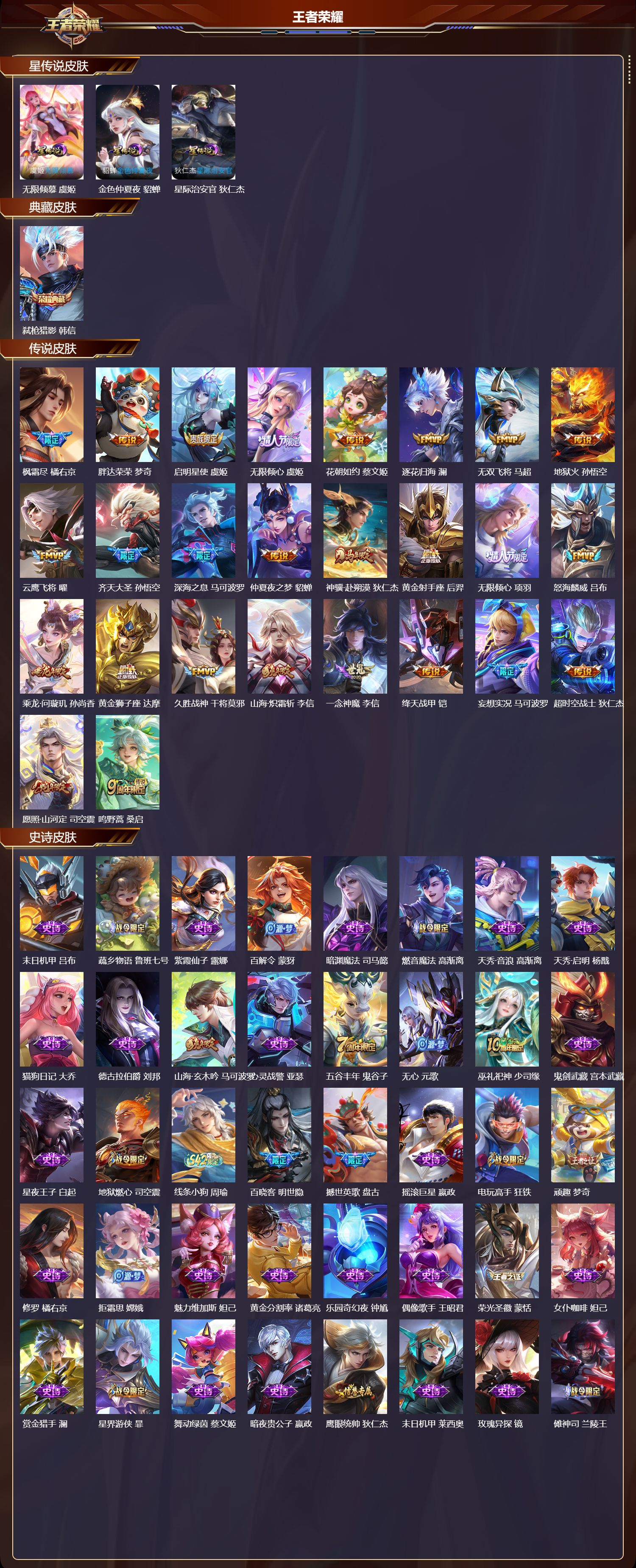 WZMK4254889王者荣耀账号详情图2