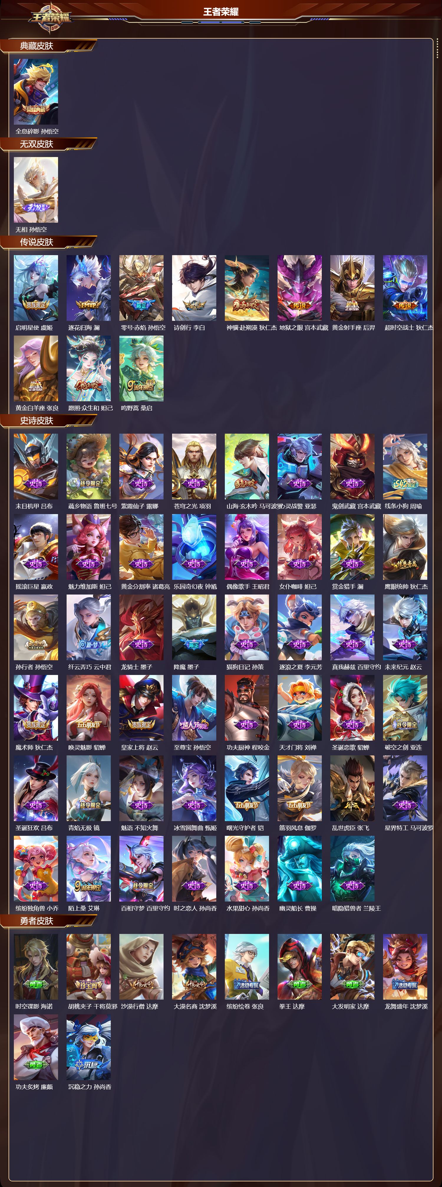 WZMK4254980王者荣耀账号详情图2