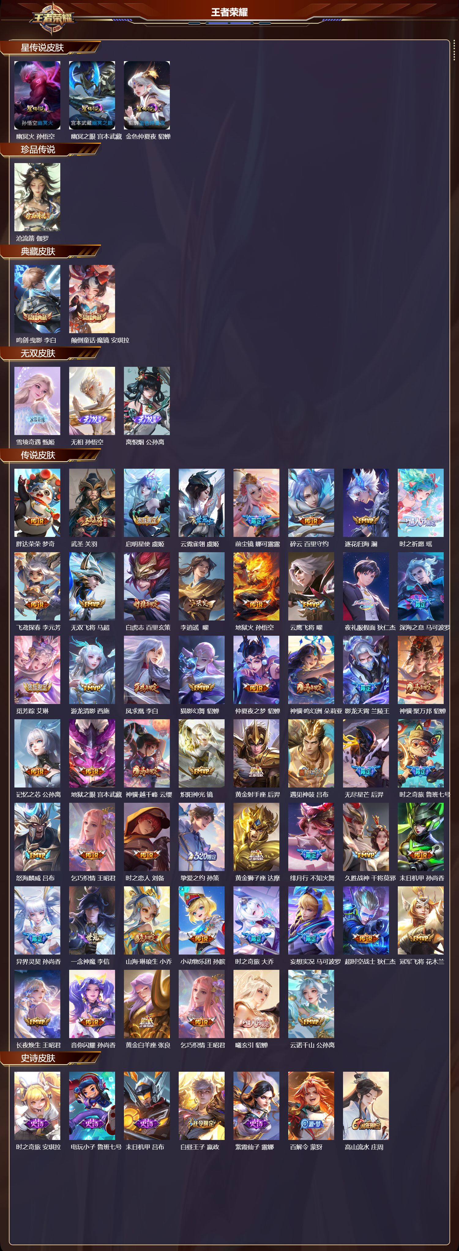 WZQM4254817王者荣耀账号详情图2 WZQM4254817王者荣耀账号详情图2