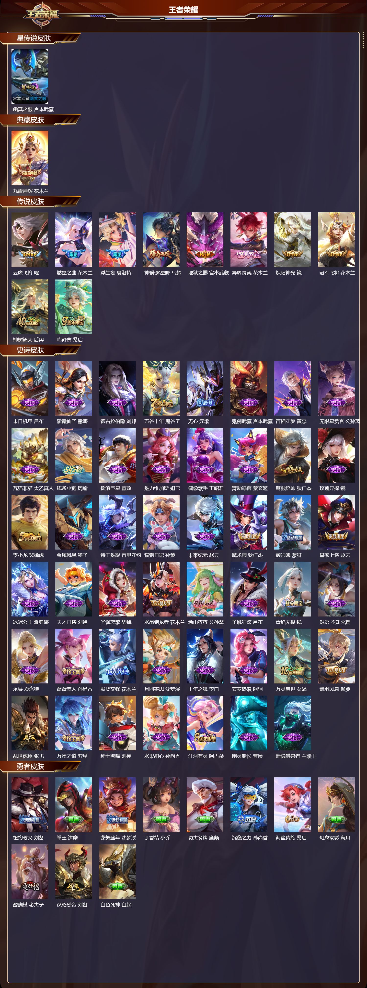 WZQM4258761王者荣耀账号详情图2 WZQM4258761王者荣耀账号详情图2