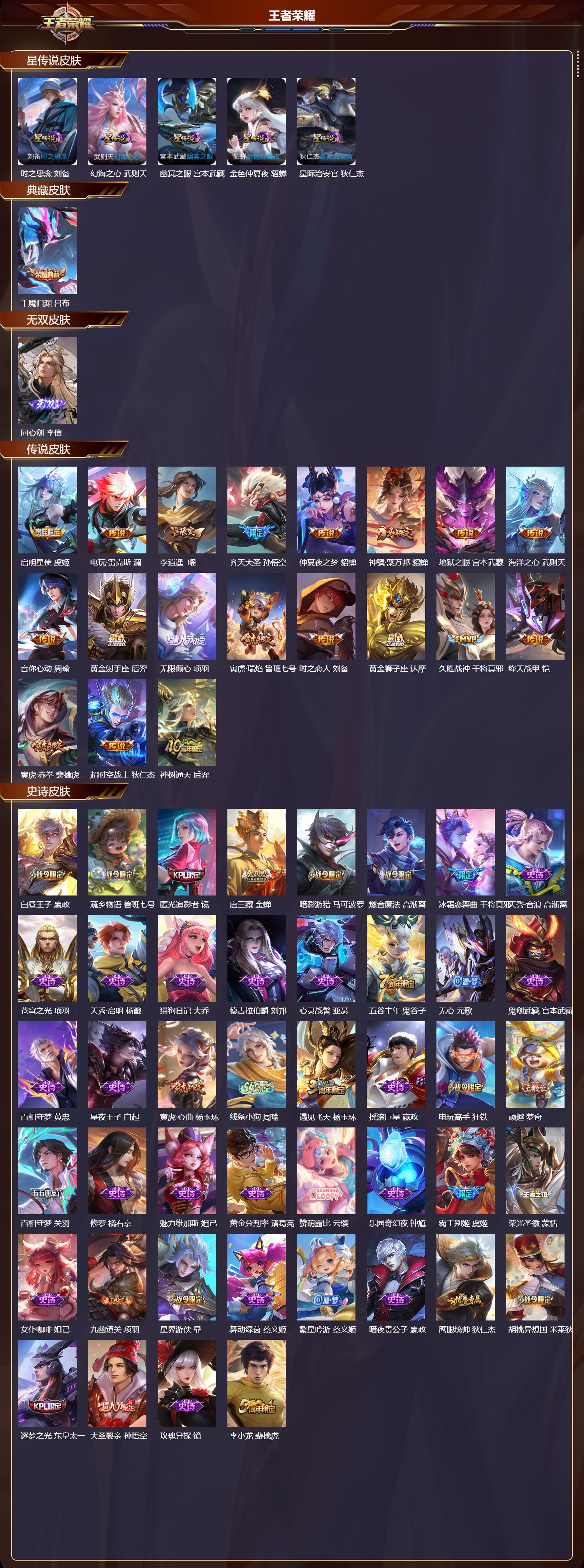 WZMK4254807王者荣耀账号详情图2