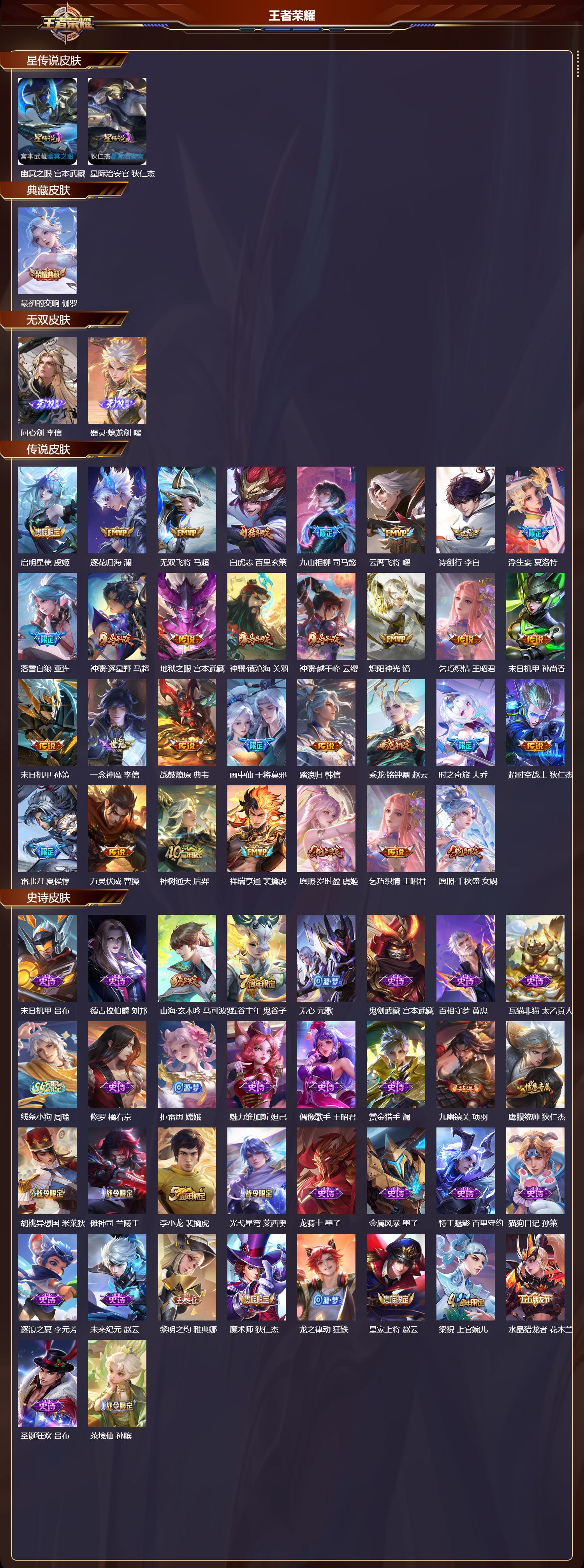 WZQM4254732王者荣耀账号详情图2 WZQM4254732王者荣耀账号详情图2