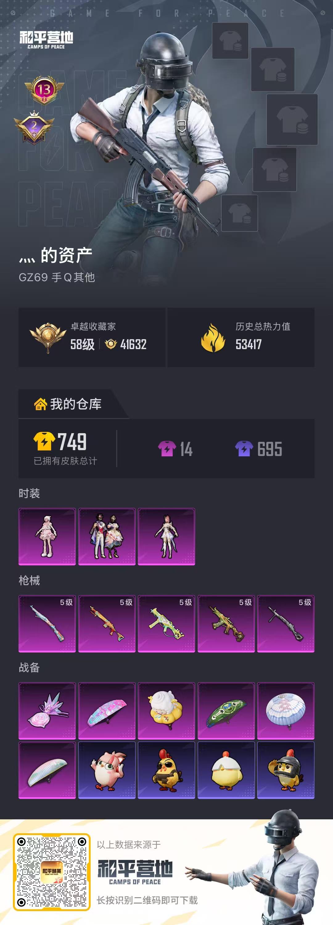 HPSJ4140302和平精英账号详情图2