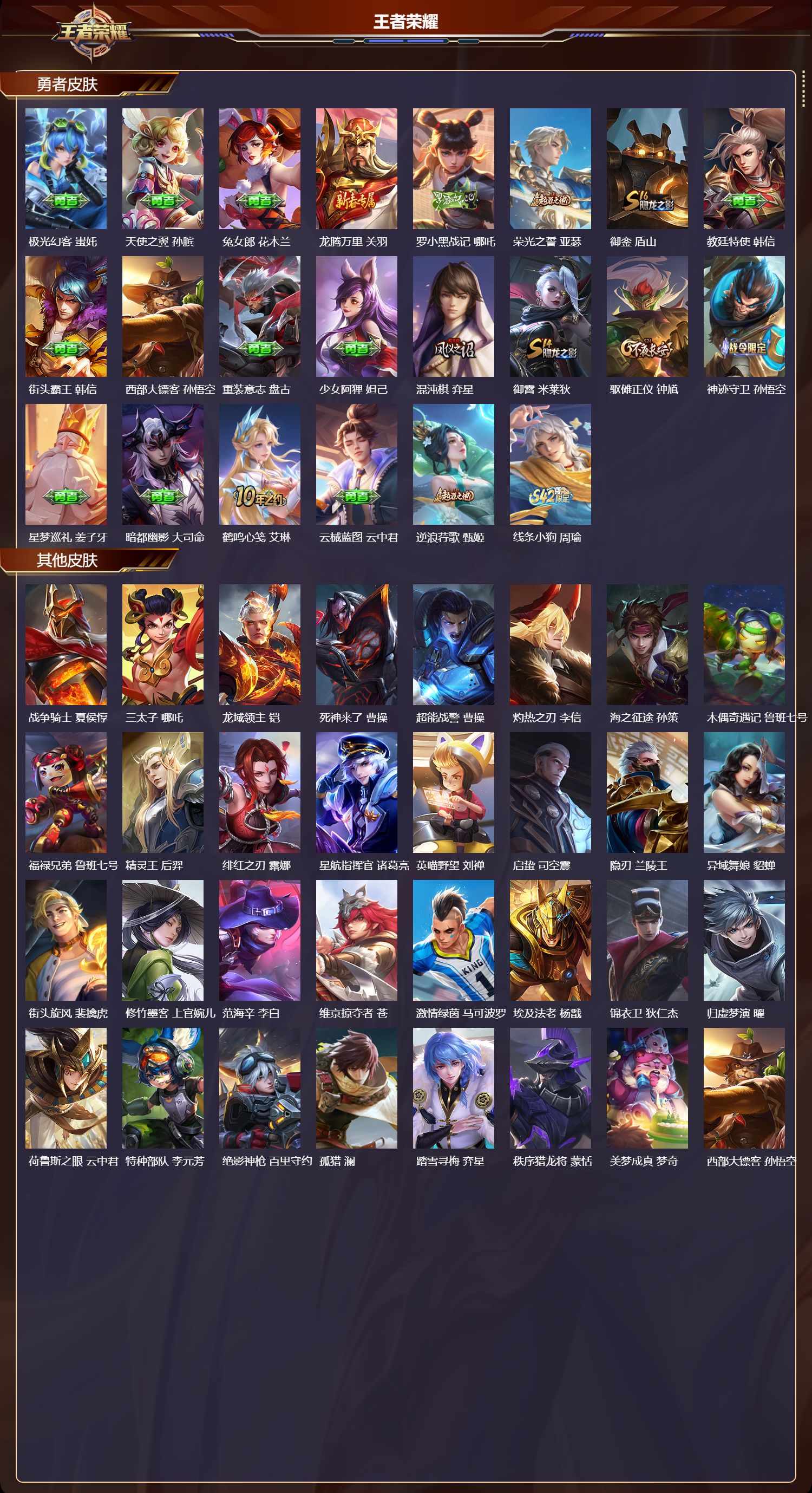 WZQM4254774王者荣耀账号详情图3