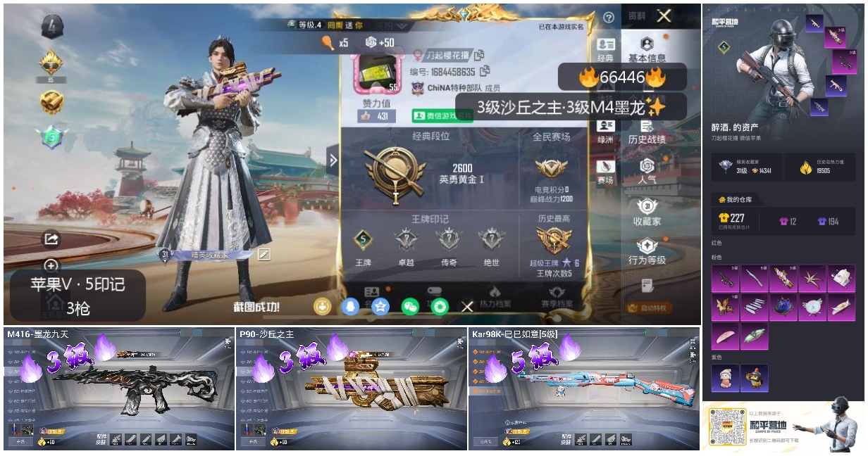 HPSJ4142097和平精英账号详情图4