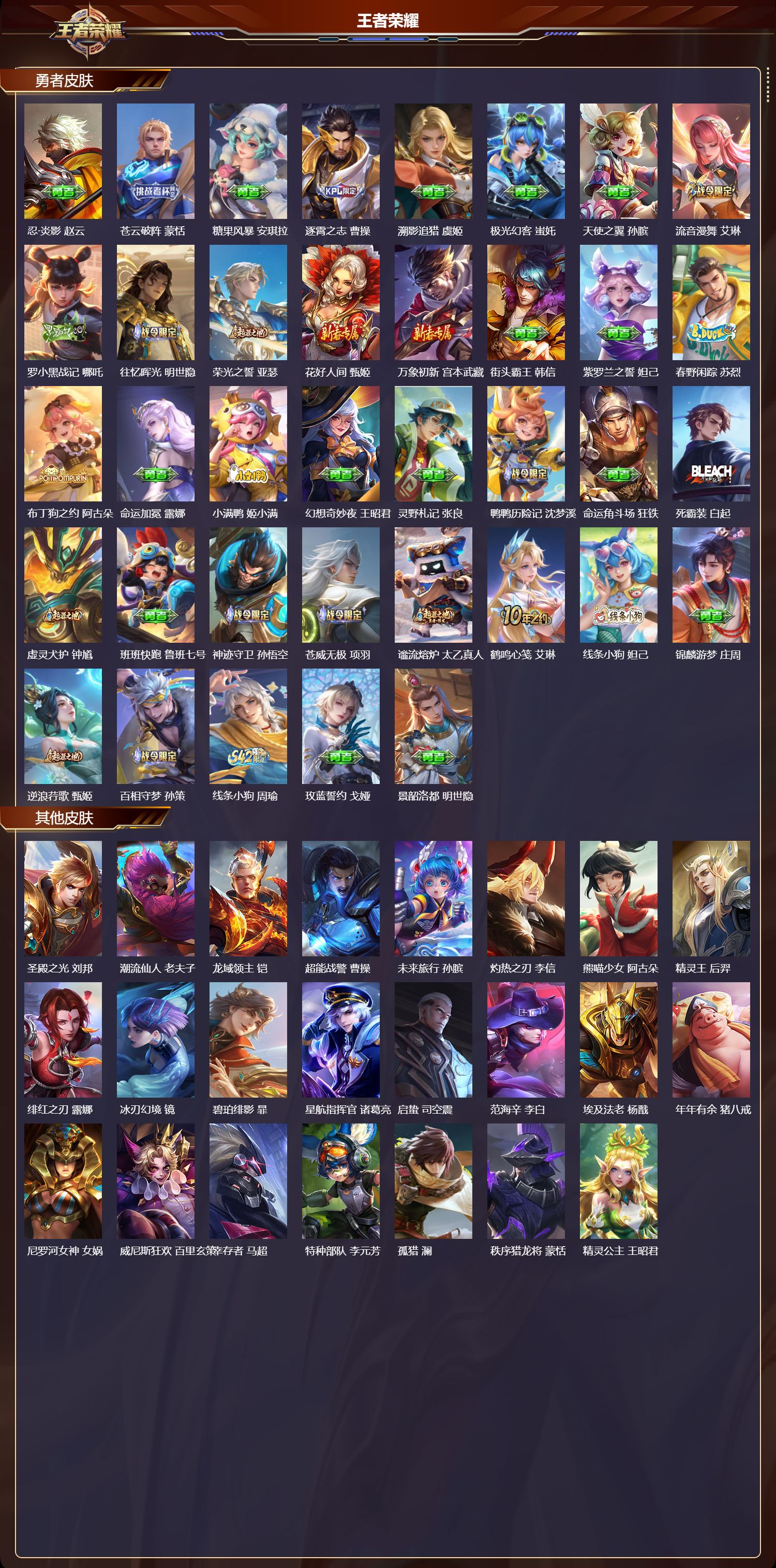 WZMK4257465王者荣耀账号详情图3