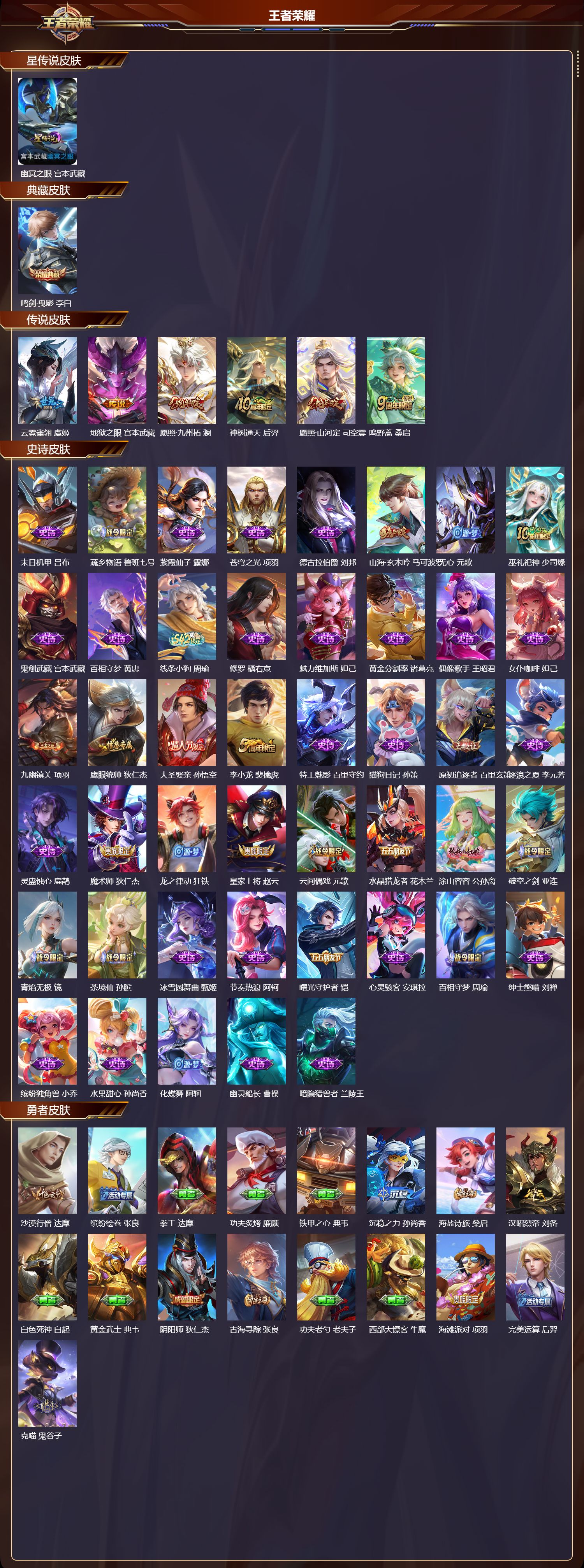 WZMK4257692王者荣耀账号详情图2 WZMK4257692王者荣耀账号详情图2