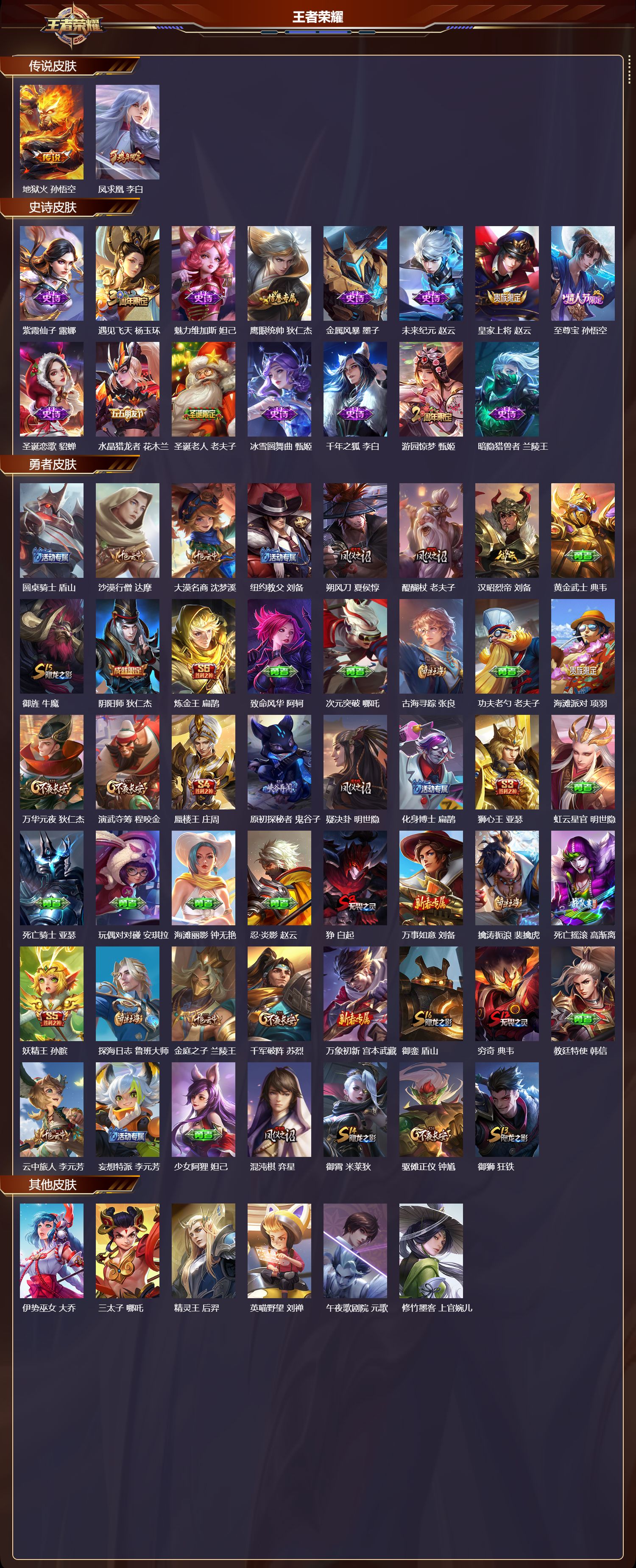 WZMK4257744王者荣耀账号详情图2