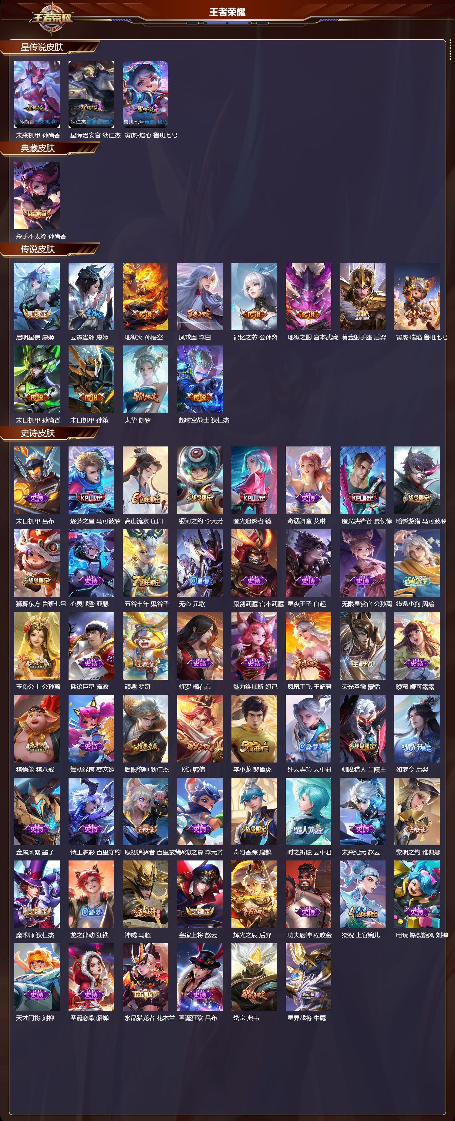 WZMK4257425王者荣耀账号详情图2