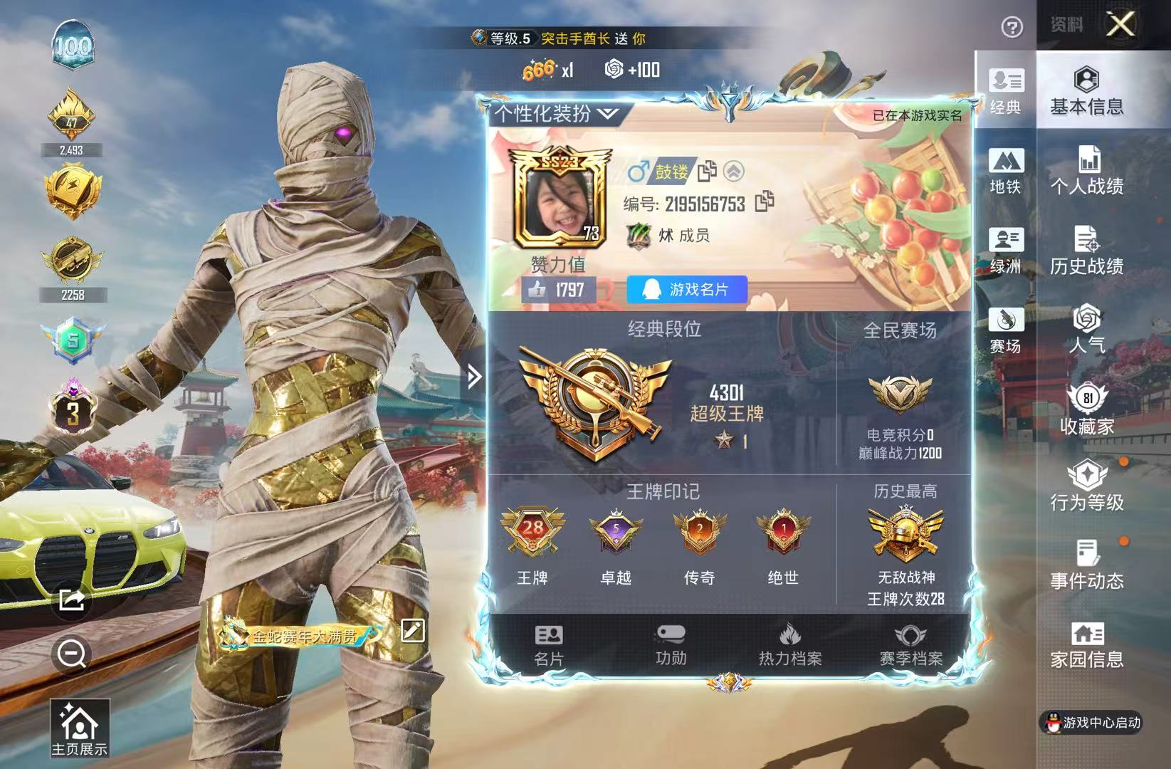 HPSJ4141515和平精英账号详情图3