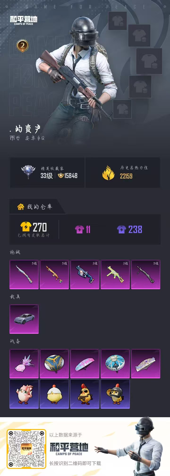 HPSJ4143628和平精英账号详情图2