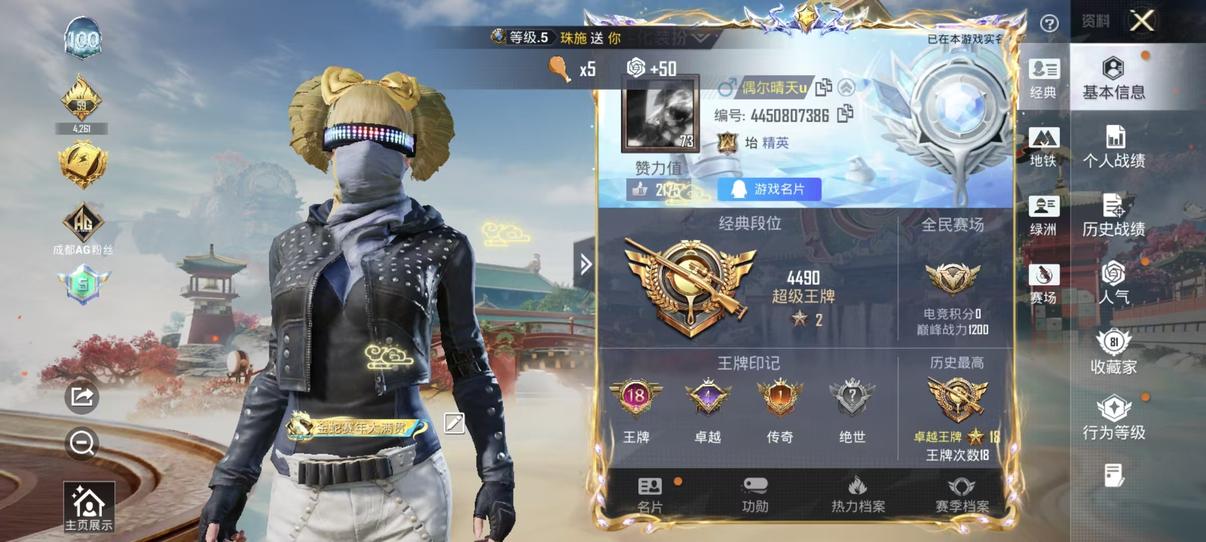 HPSJ4143638和平精英账号详情图3