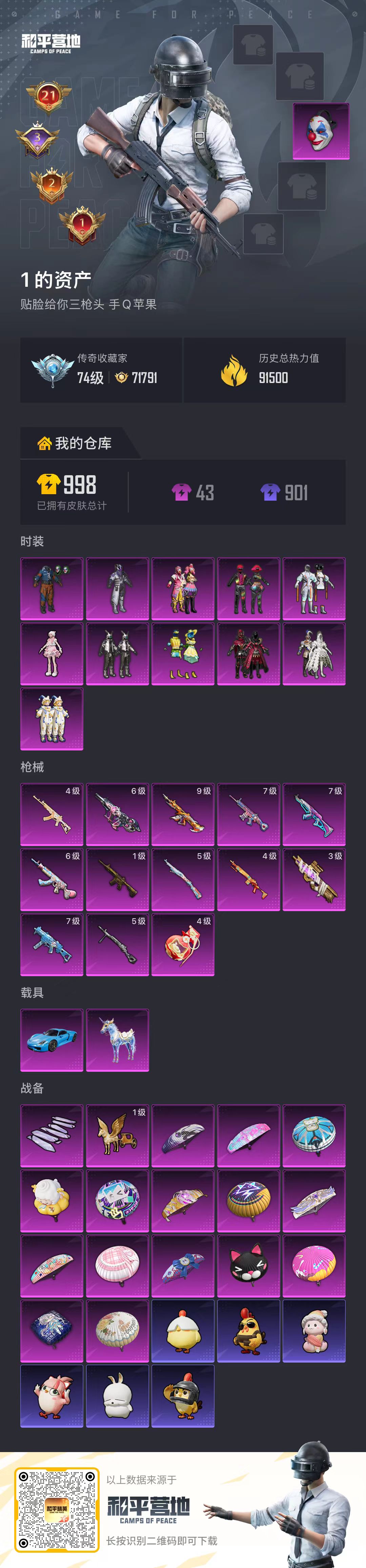 HPSJ4143450和平精英账号详情图2