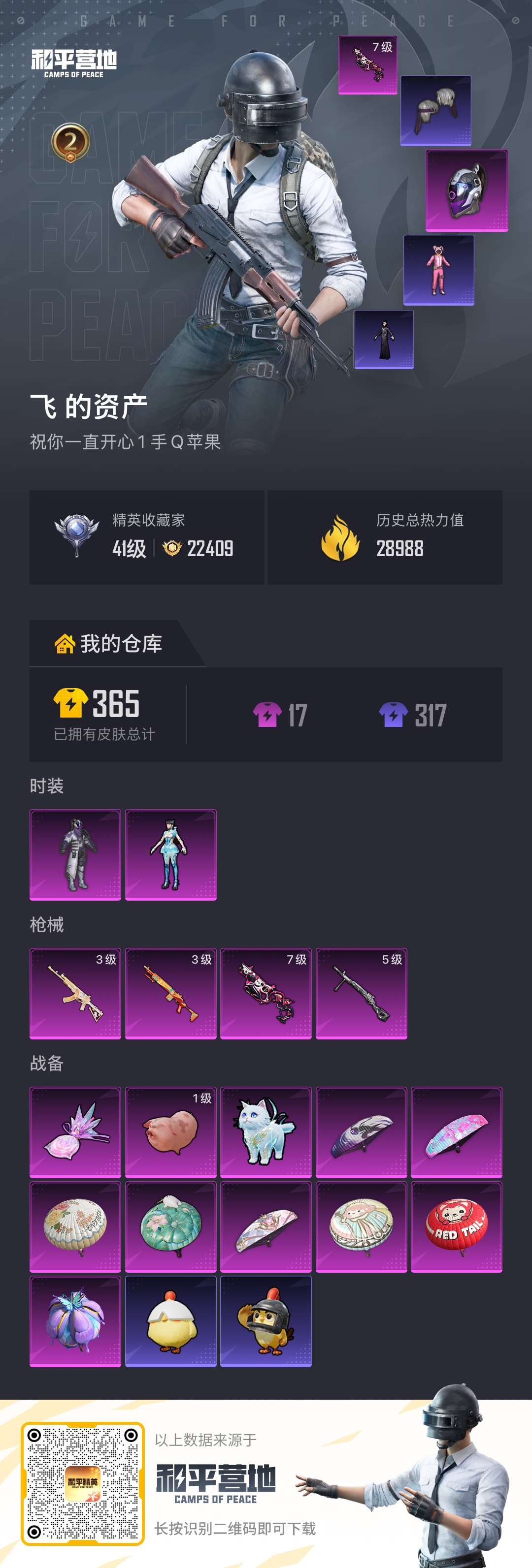 HPSJ4143455和平精英账号详情图2