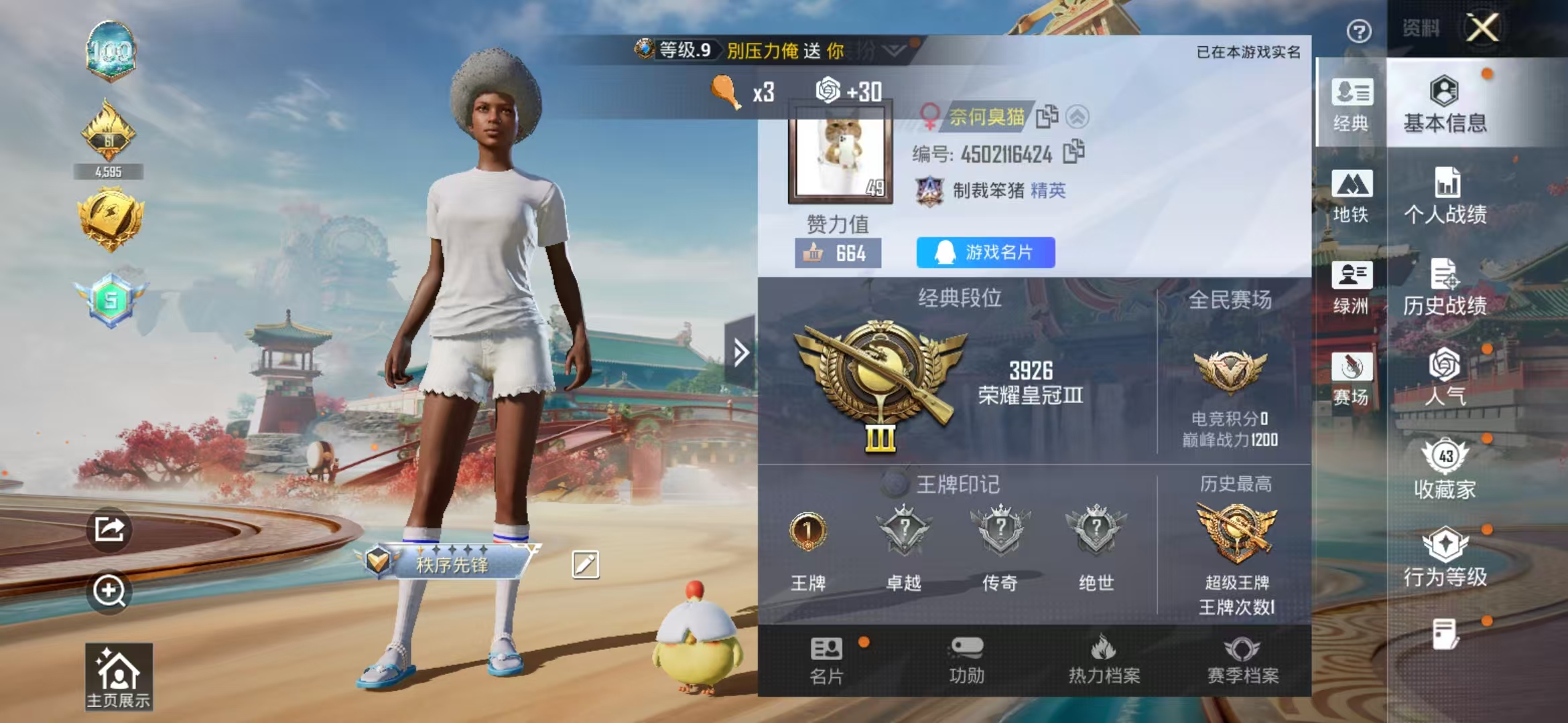 HPSJ4143208和平精英账号详情图3