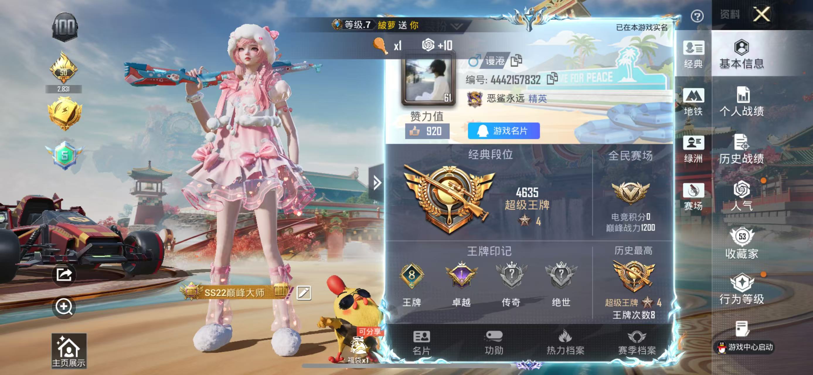 HPSJ4143060和平精英账号详情图3 HPSJ4143060和平精英账号详情图3