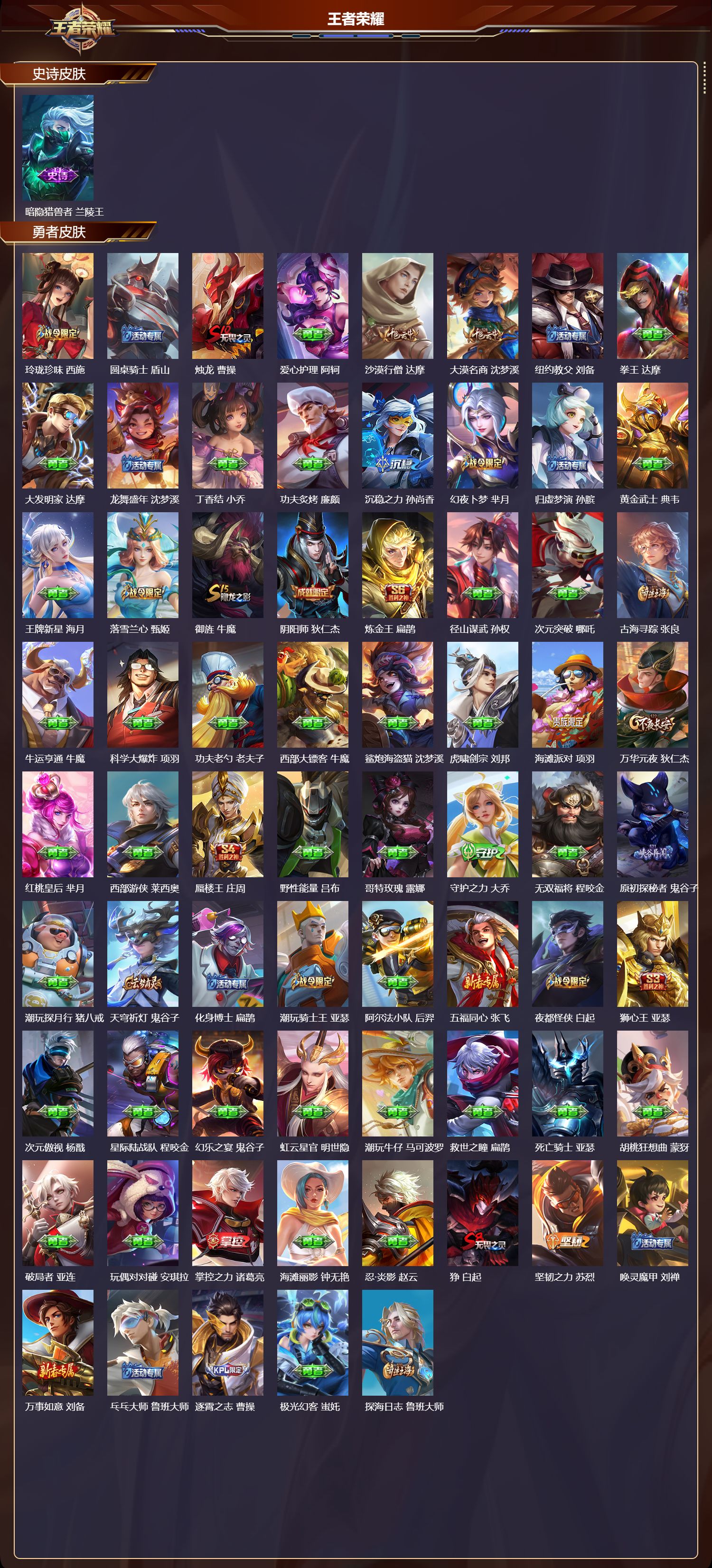 WZQM4258888王者荣耀账号详情图4 WZQM4258888王者荣耀账号详情图4