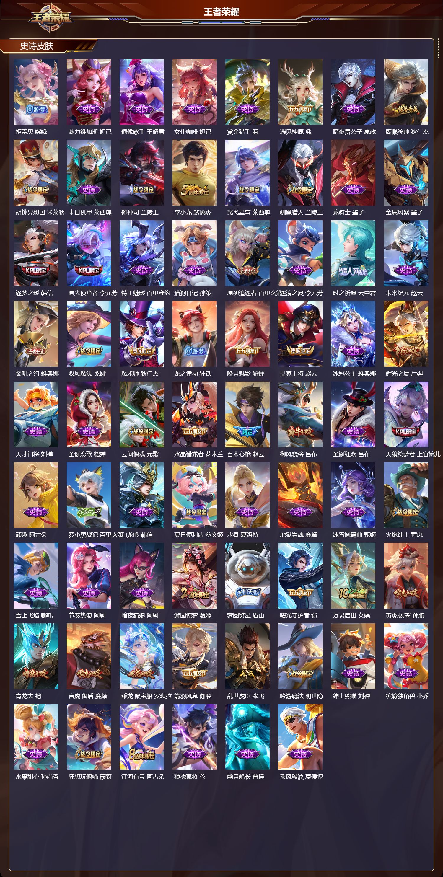 WZQM4258888王者荣耀账号详情图3 WZQM4258888王者荣耀账号详情图3