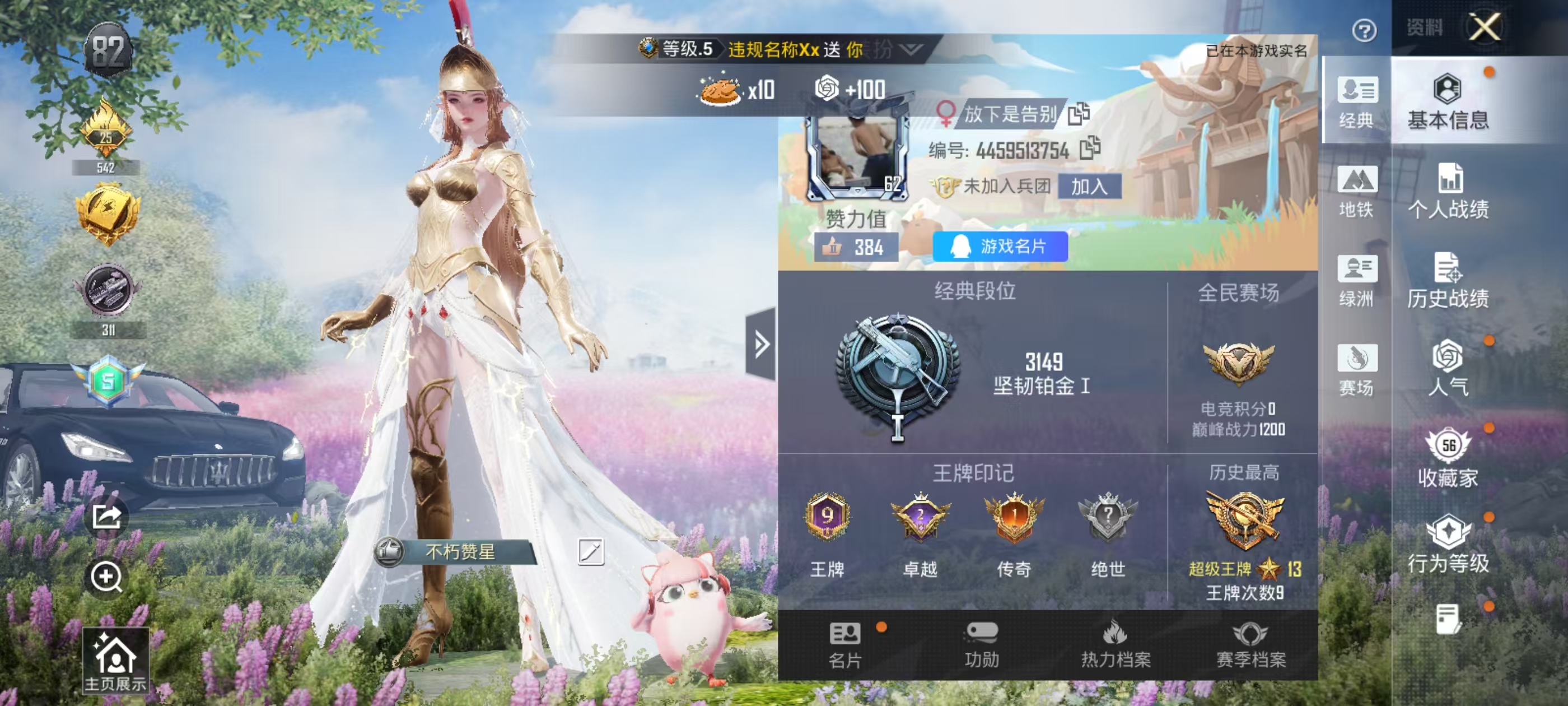 HPSJ4143125和平精英账号详情图3