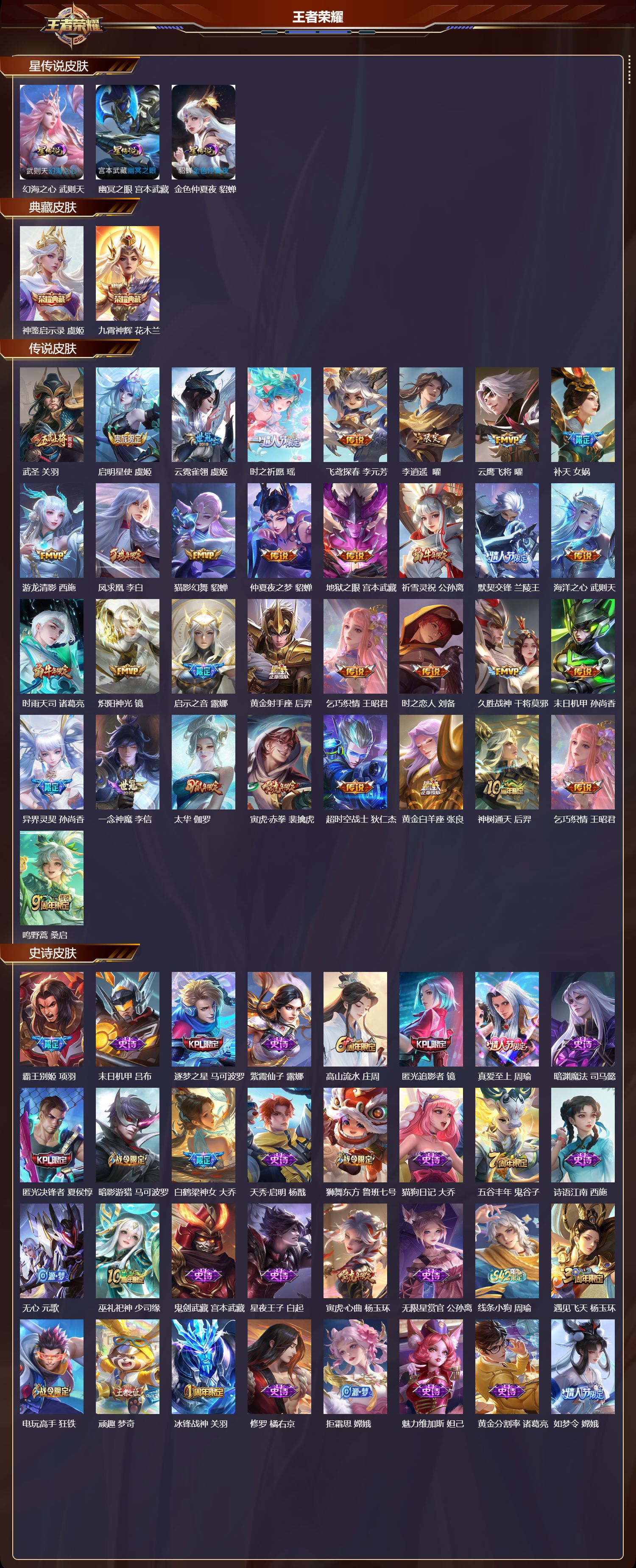 WZQM4261665王者荣耀账号详情图2 WZQM4261665王者荣耀账号详情图2