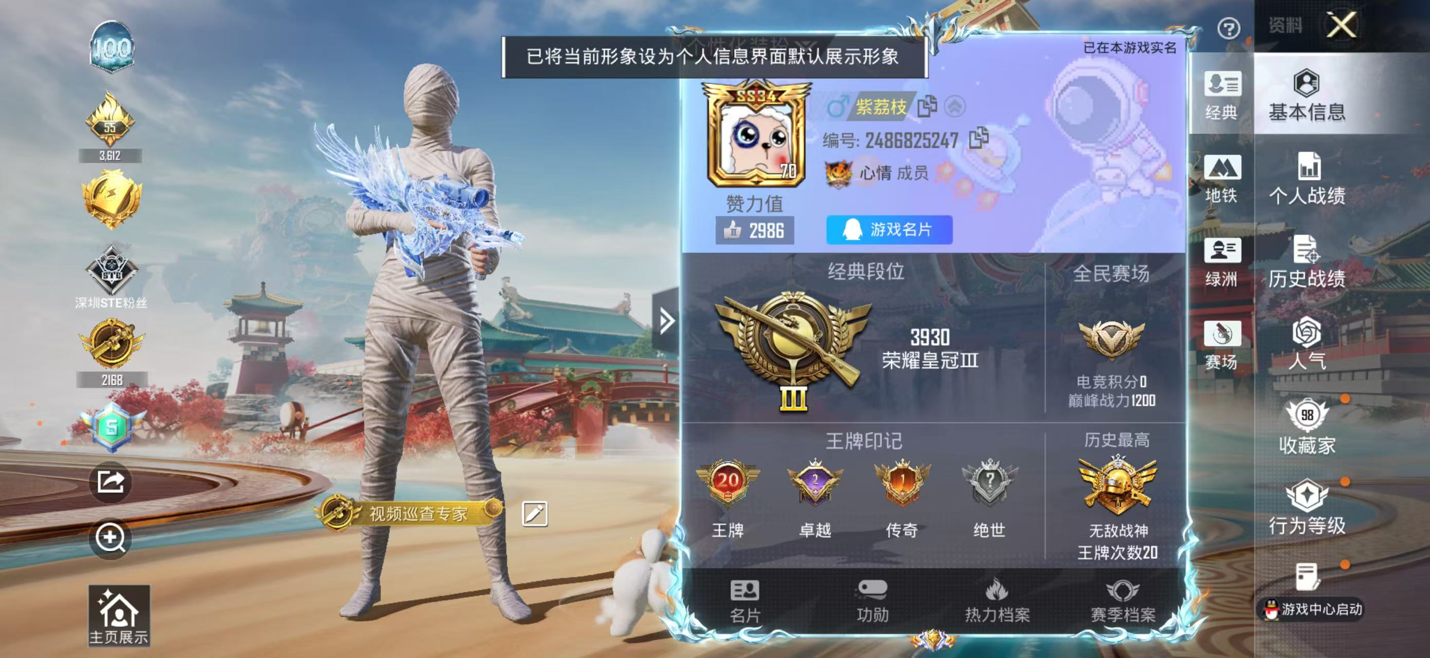 HPSJ4145591和平精英账号详情图3