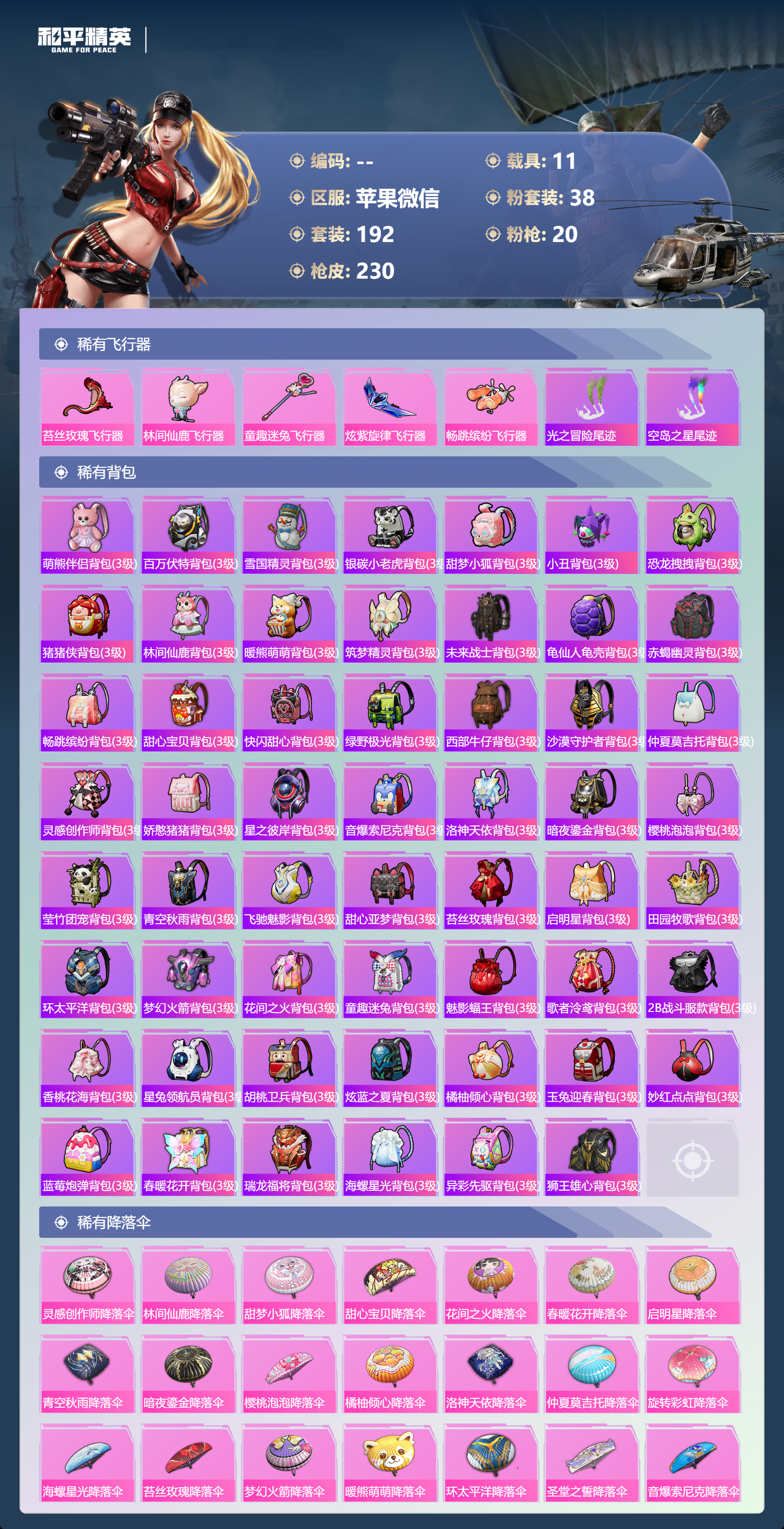 HPSJ4144934和平精英账号详情图9