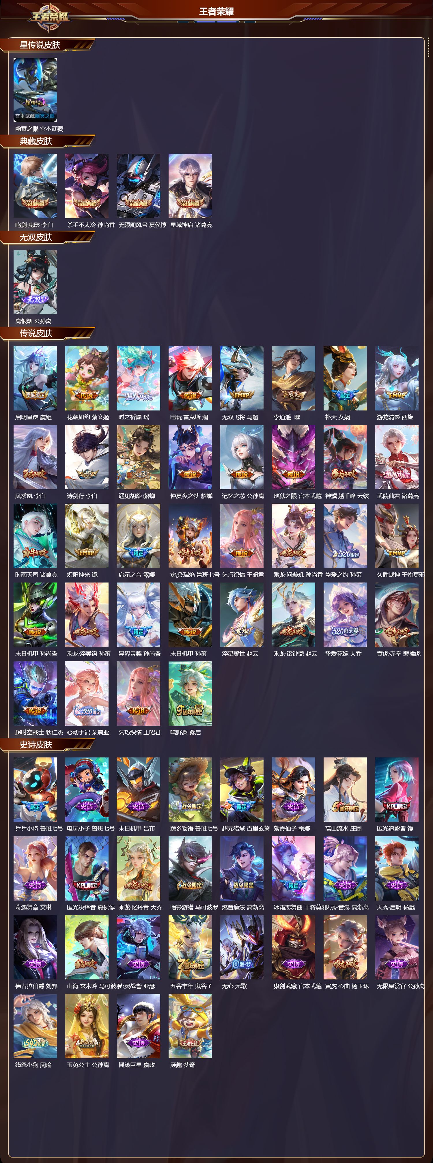 WZMK4263095王者荣耀账号详情图2