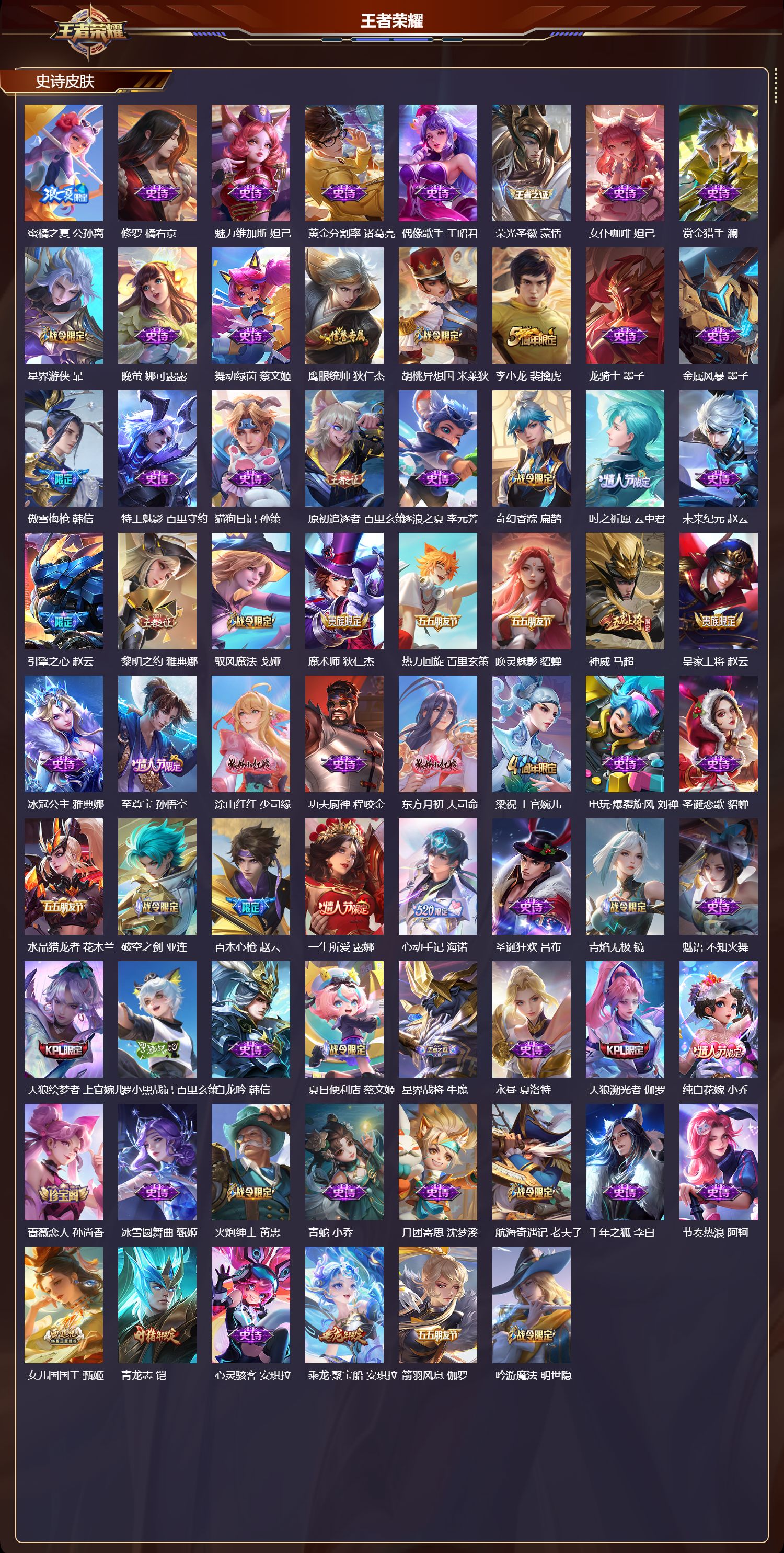 WZMK4263095王者荣耀账号详情图3