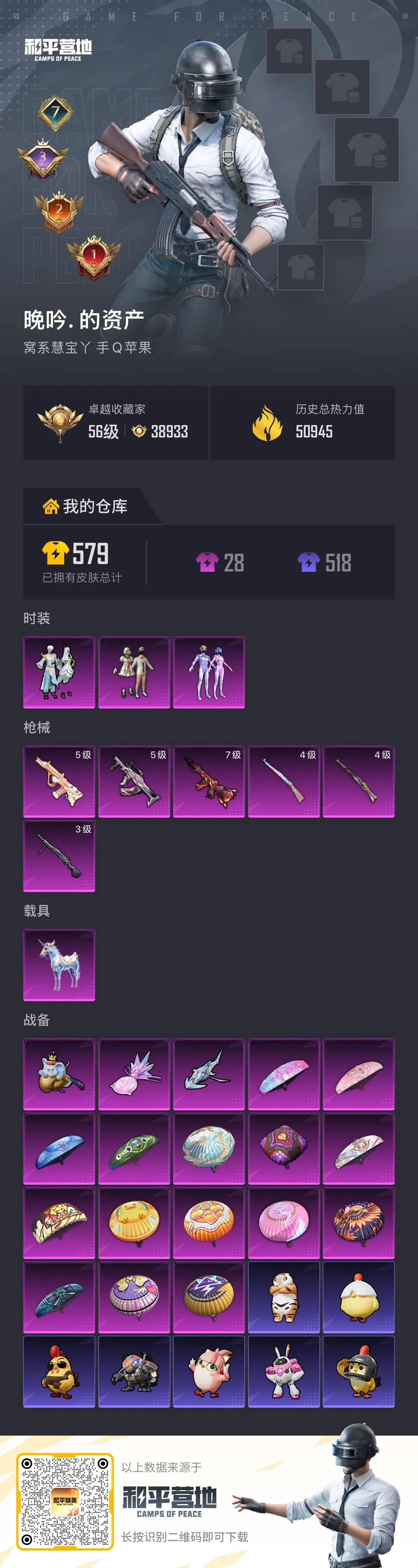 HPSJ4144848和平精英账号详情图2