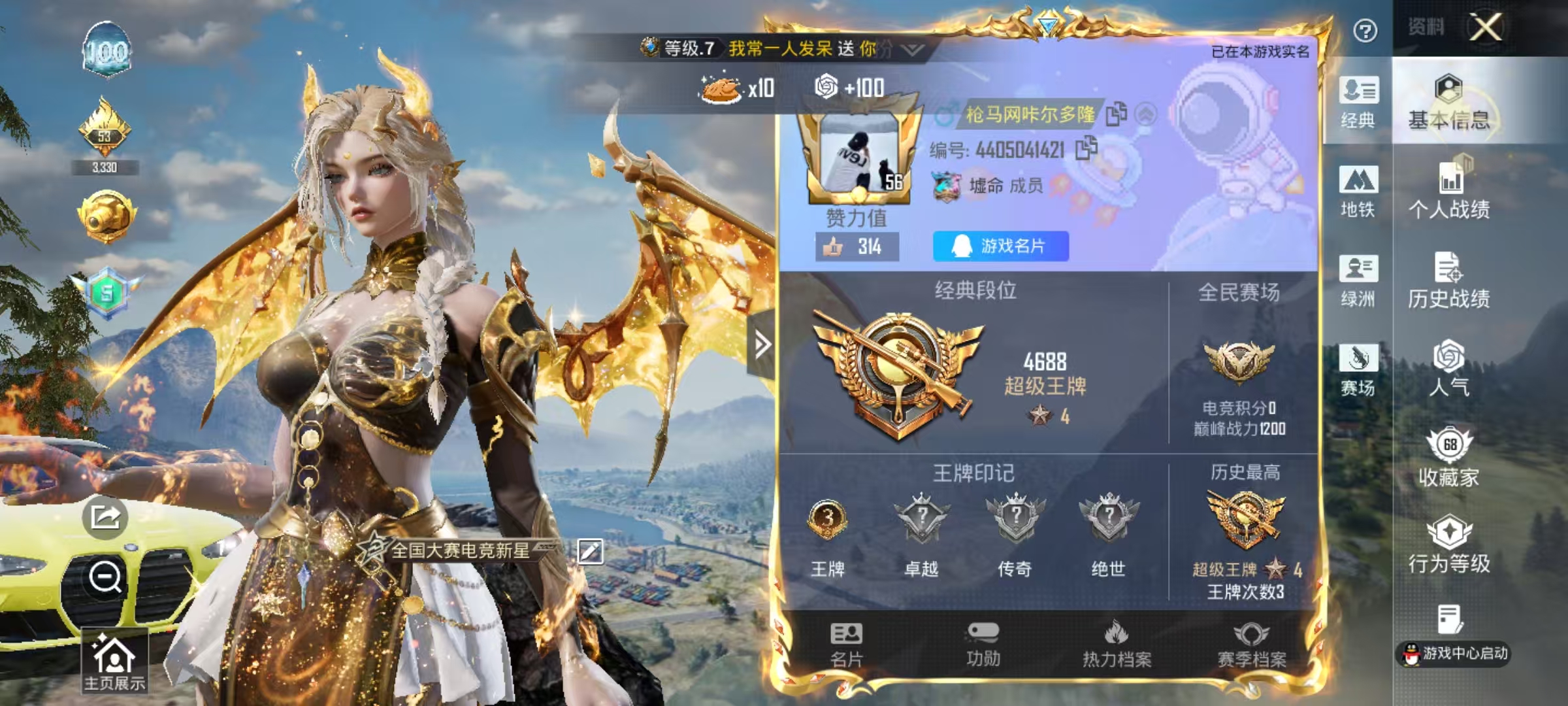 HPSJ4146320和平精英账号详情图3