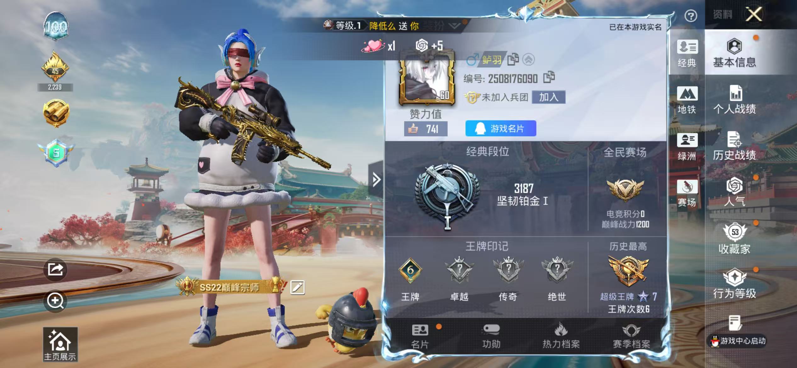 HPSJ4145244和平精英账号详情图3