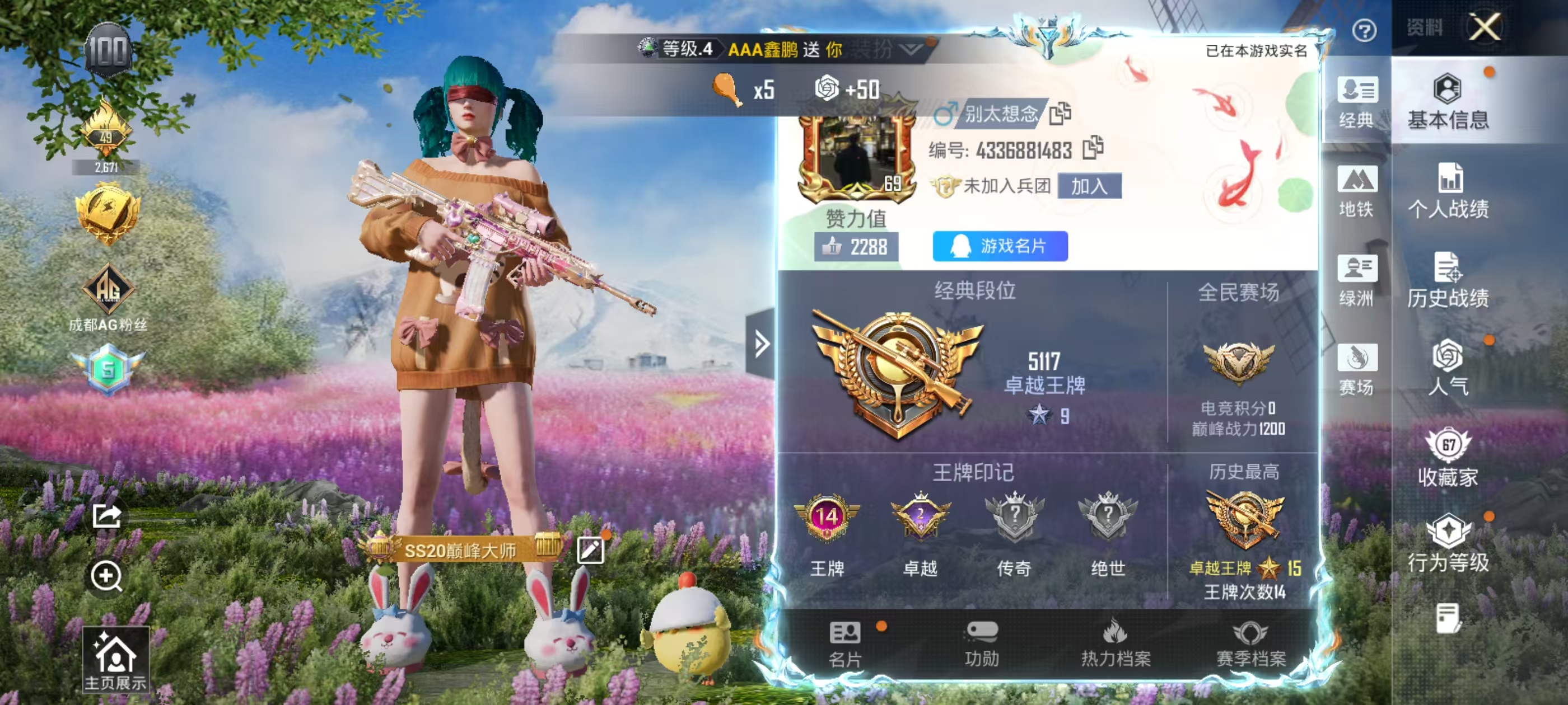 HPSJ4144947和平精英账号详情图3