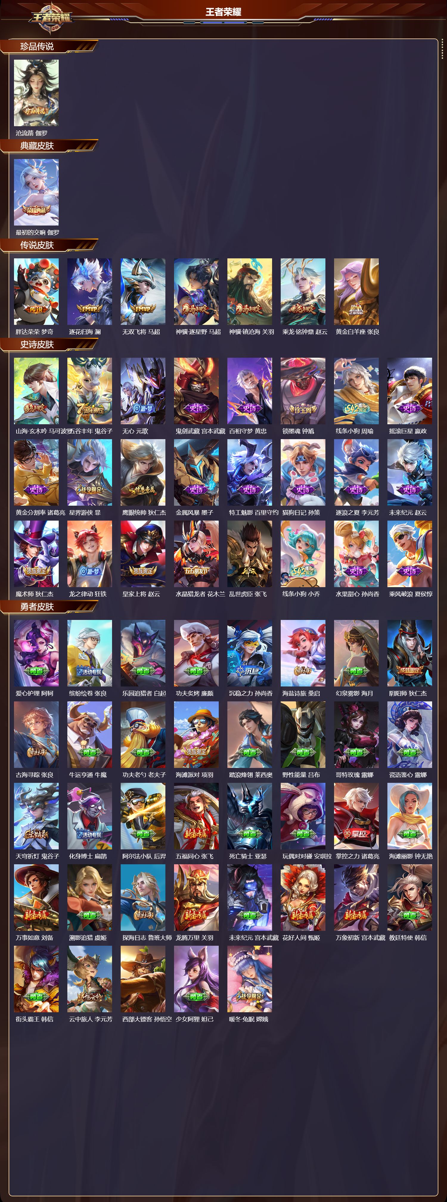 WZMK4262696王者荣耀账号详情图2 WZMK4262696王者荣耀账号详情图2