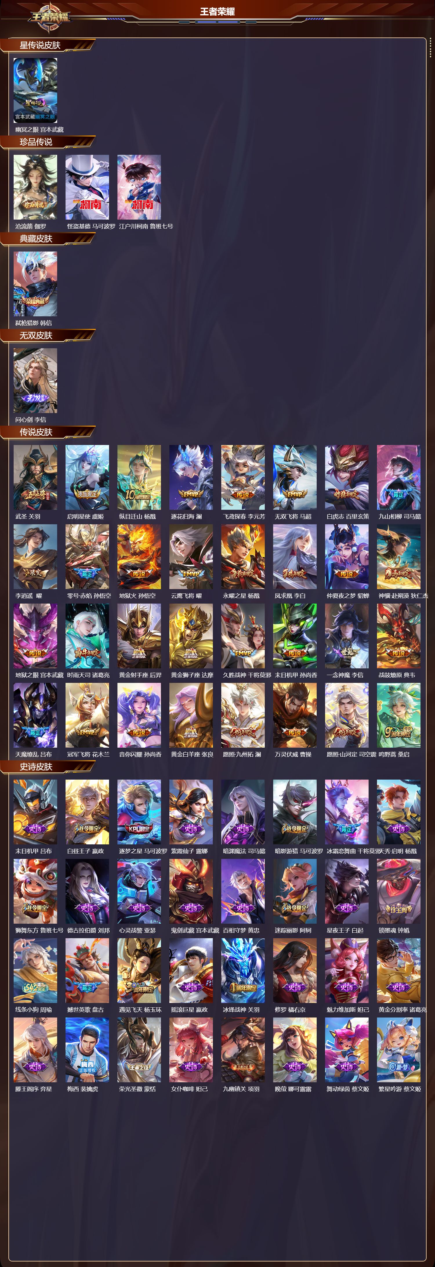 WZMK4262177王者荣耀账号详情图2 WZMK4262177王者荣耀账号详情图2