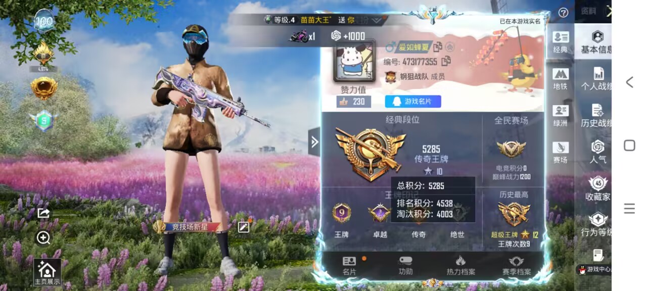 HPSJ4147424和平精英账号详情图3