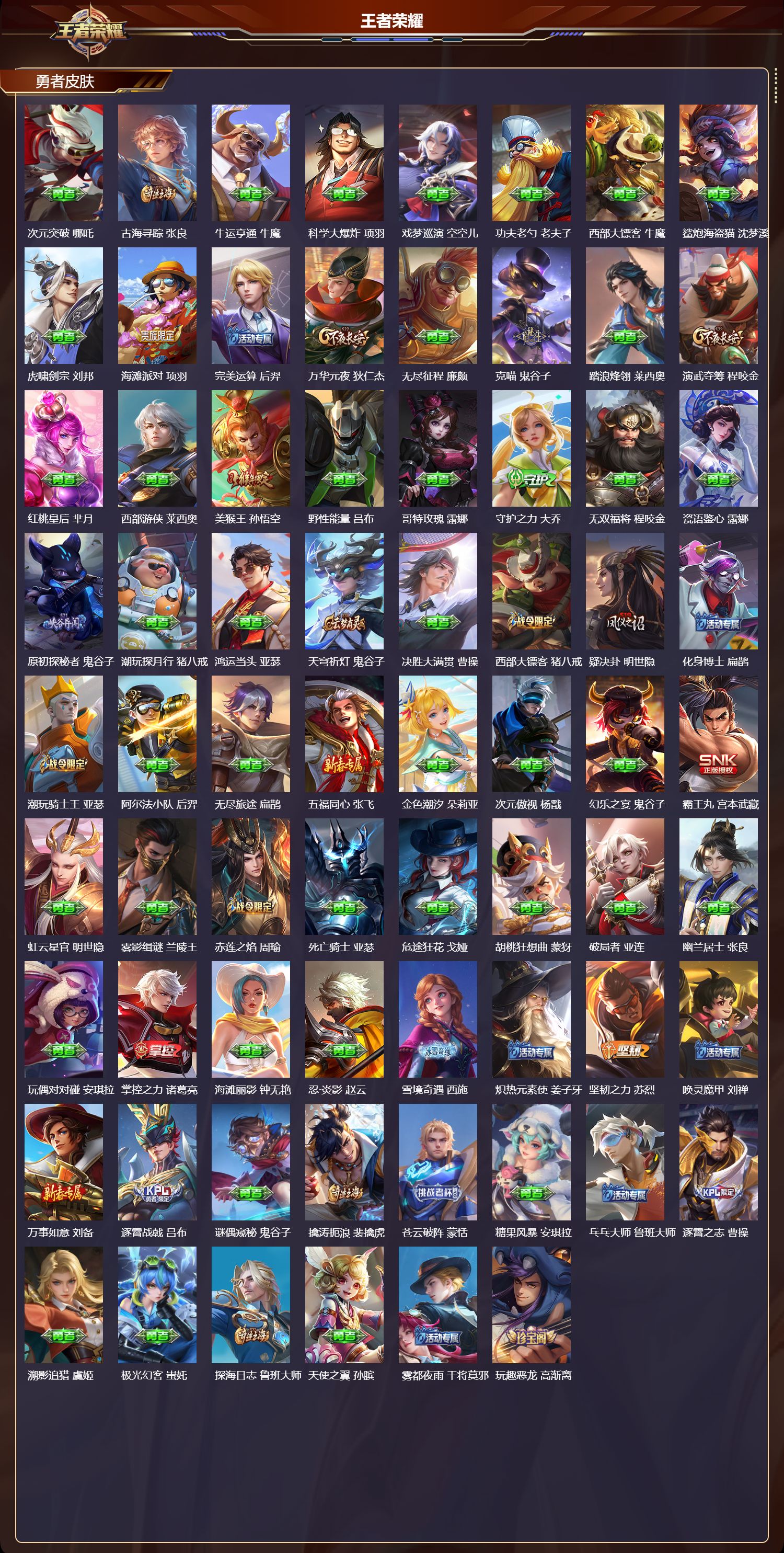 WZMK4265267王者荣耀账号详情图4