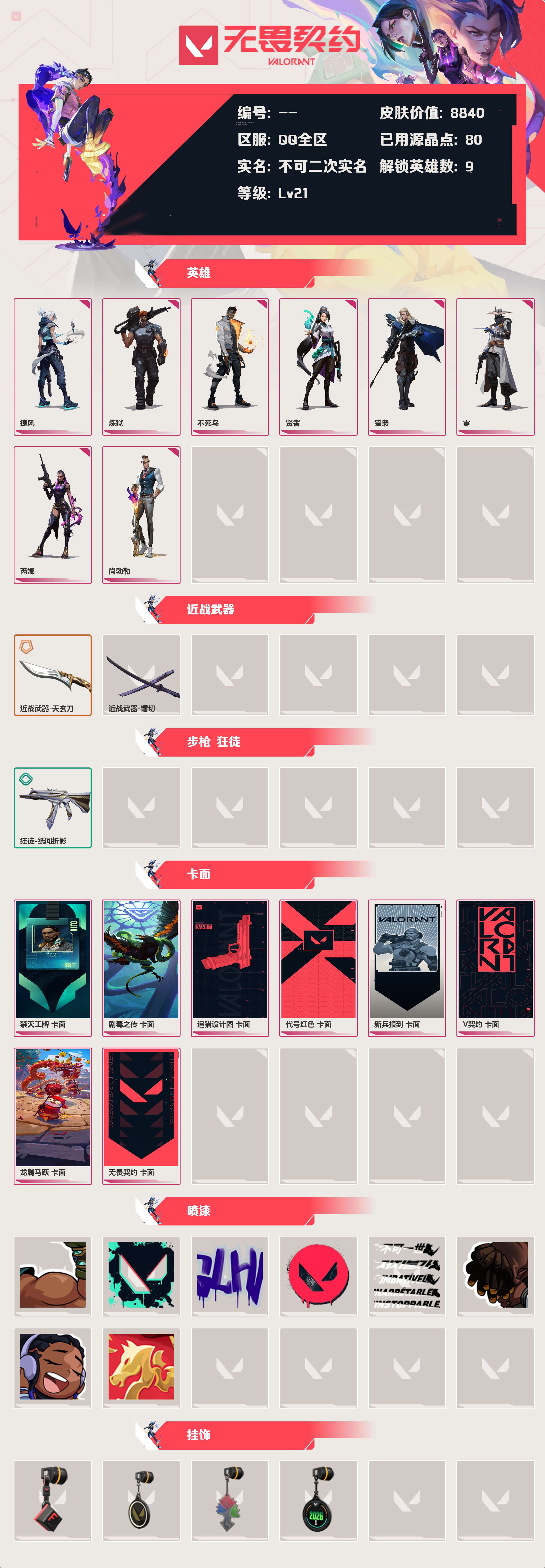 WWQLX425556无畏契约账号详情图2 WWQLX425556无畏契约账号详情图2