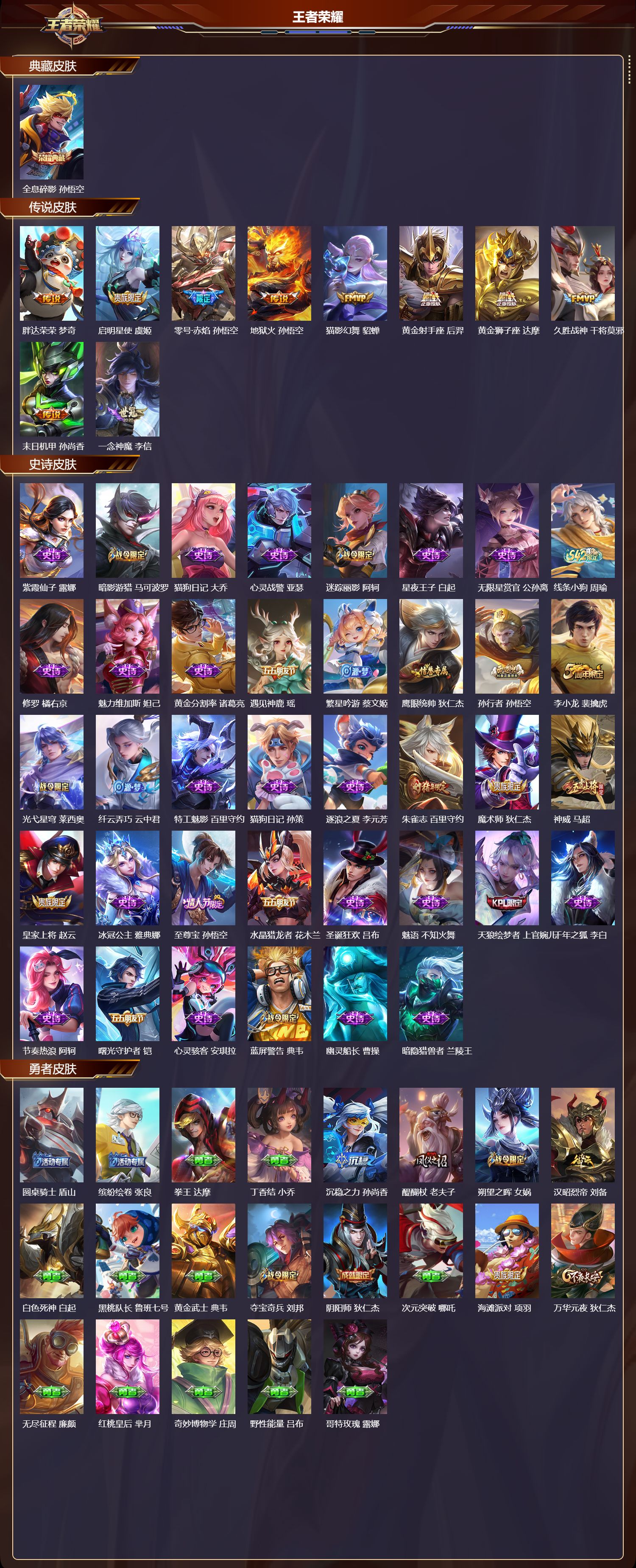 WZMK4265178王者荣耀账号详情图2