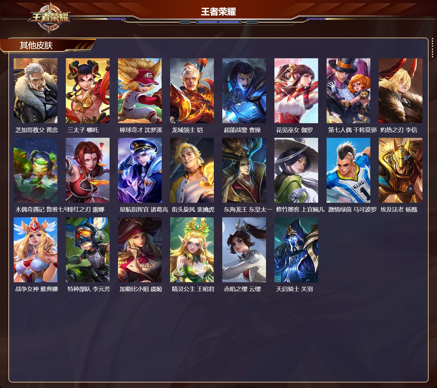 WZMK4265289王者荣耀账号详情图3