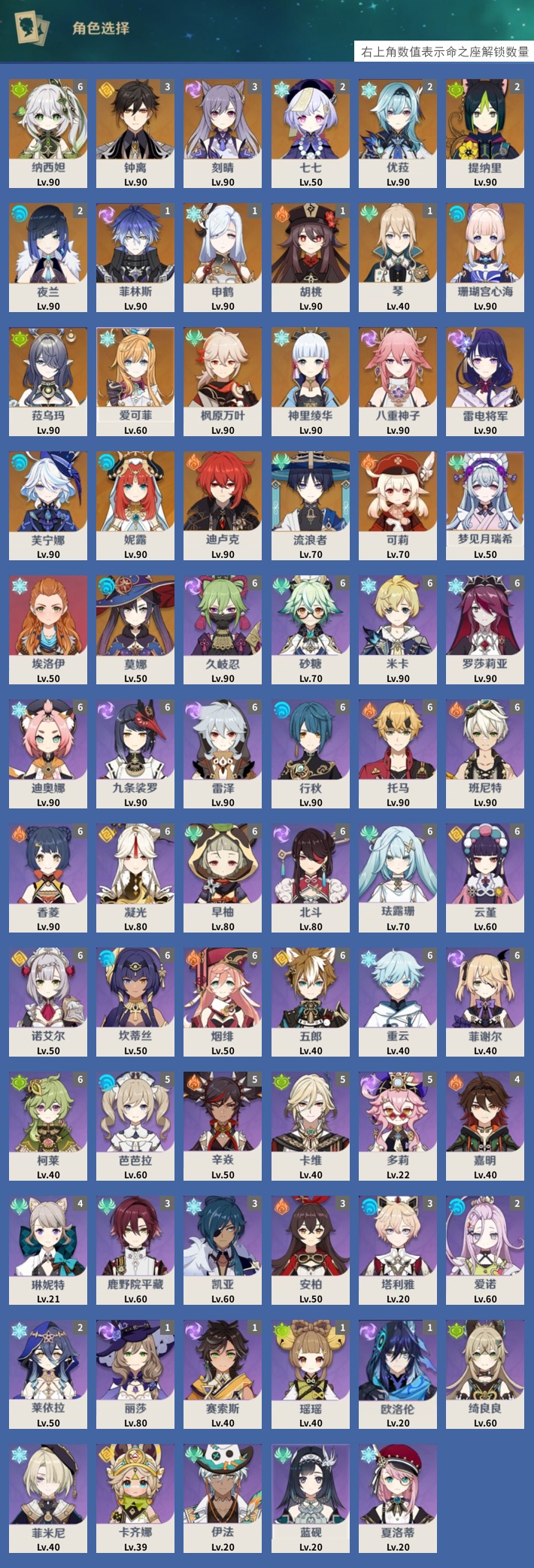 YSMK43848原神账号详情图3 YSMK43848原神账号详情图3