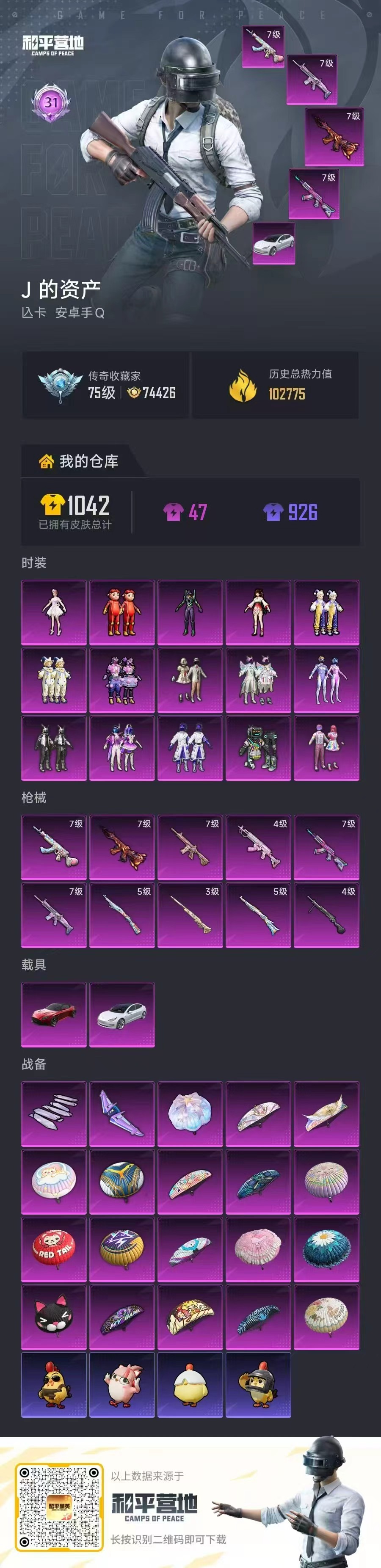 HPSJ4147999和平精英账号详情图2