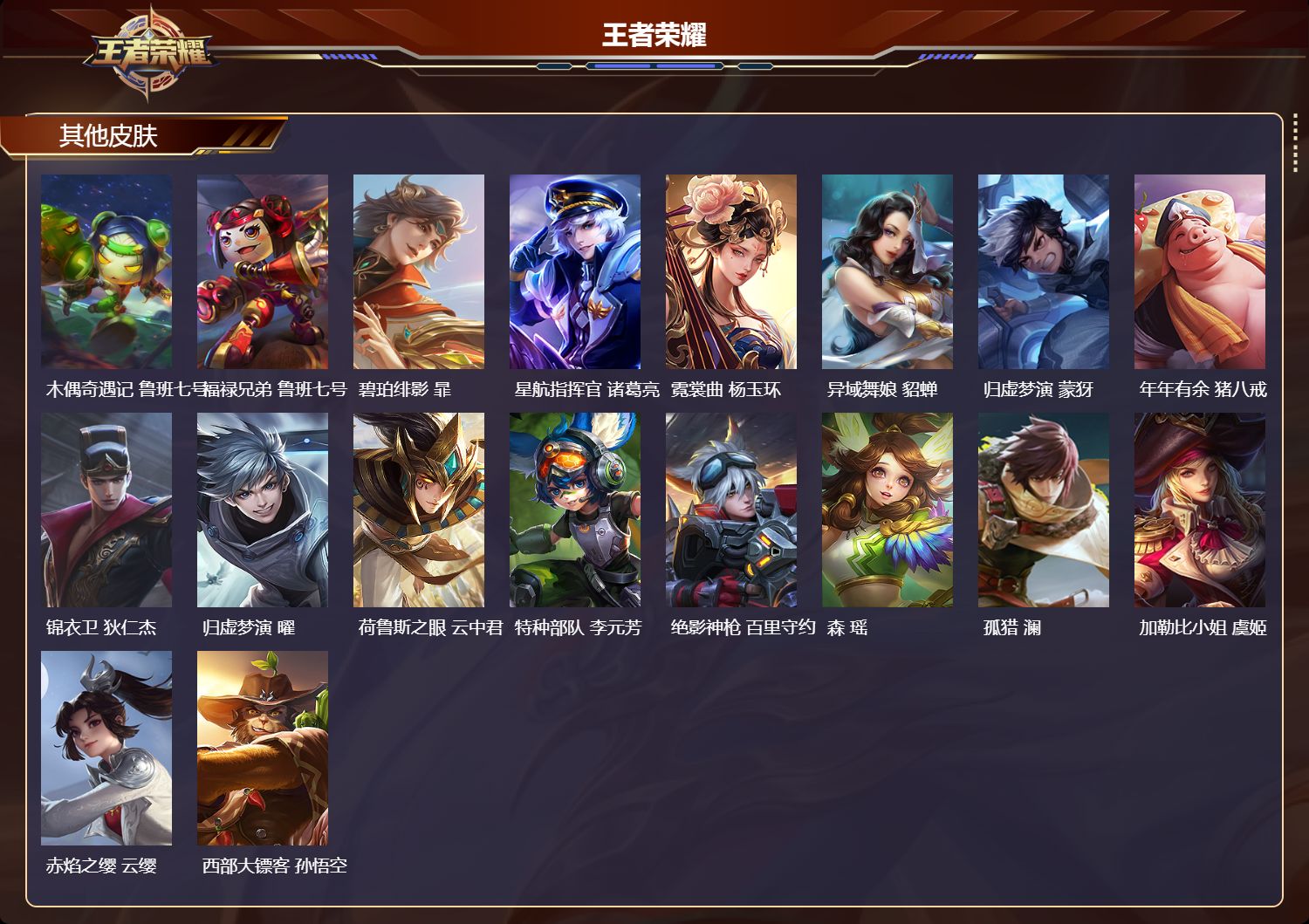 WZMK4265150王者荣耀账号详情图3