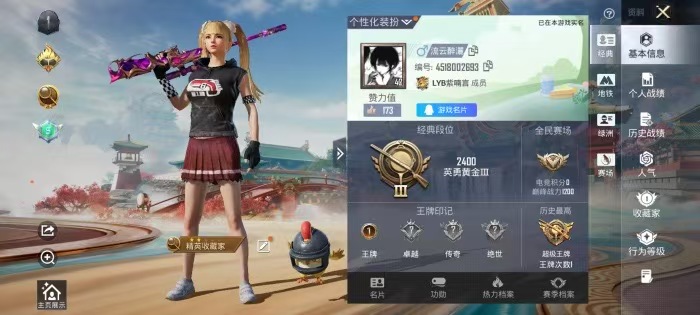 HPSJ4149250和平精英账号详情图3