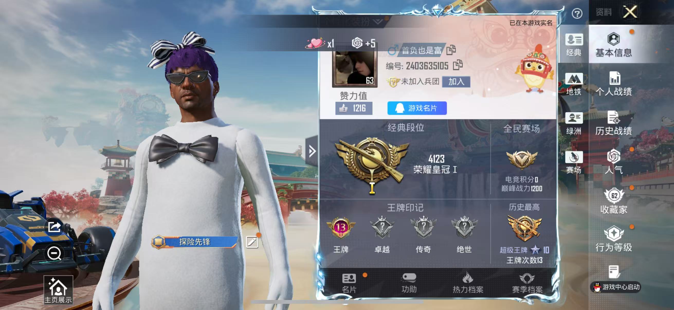 HPSJ4149374和平精英账号详情图3 HPSJ4149374和平精英账号详情图3