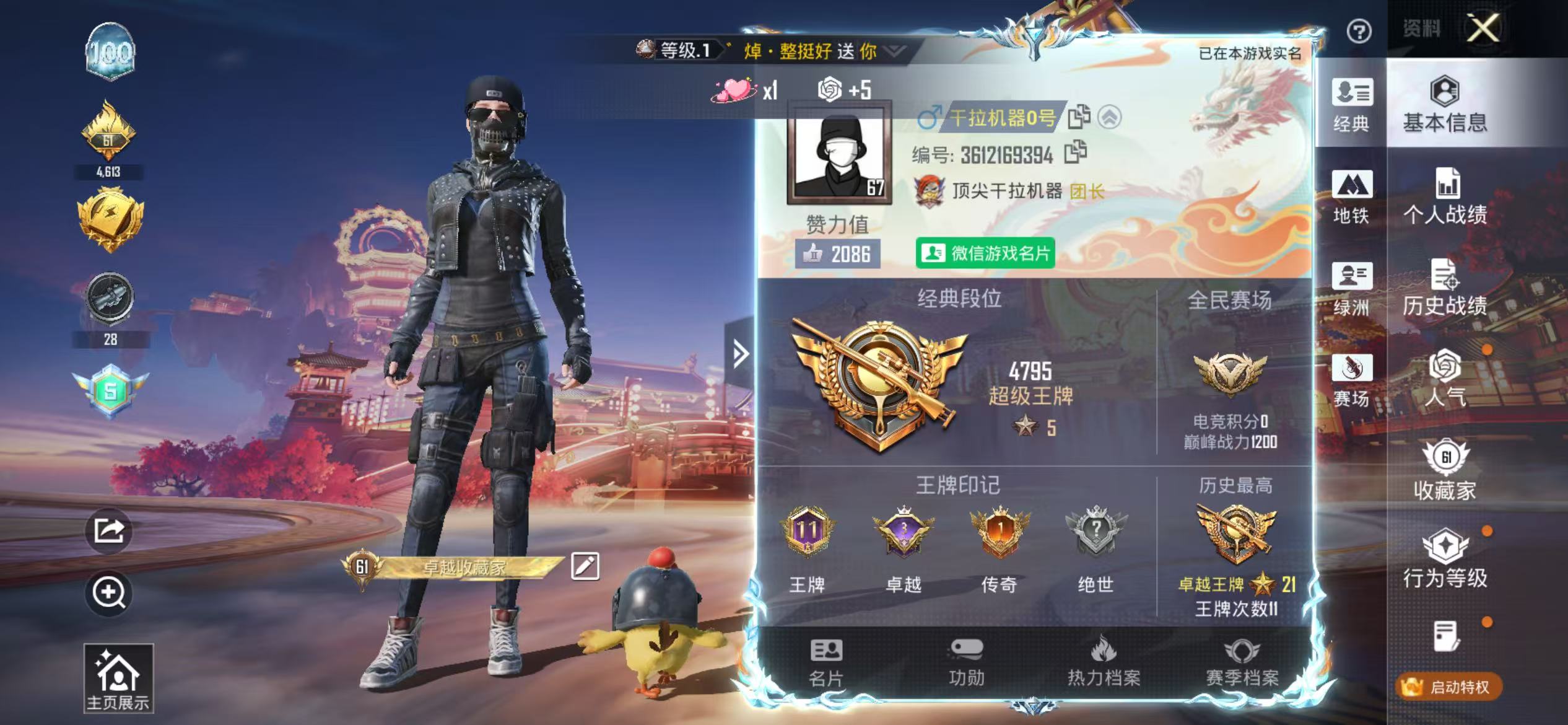 HPSJ4109108和平精英账号详情图3