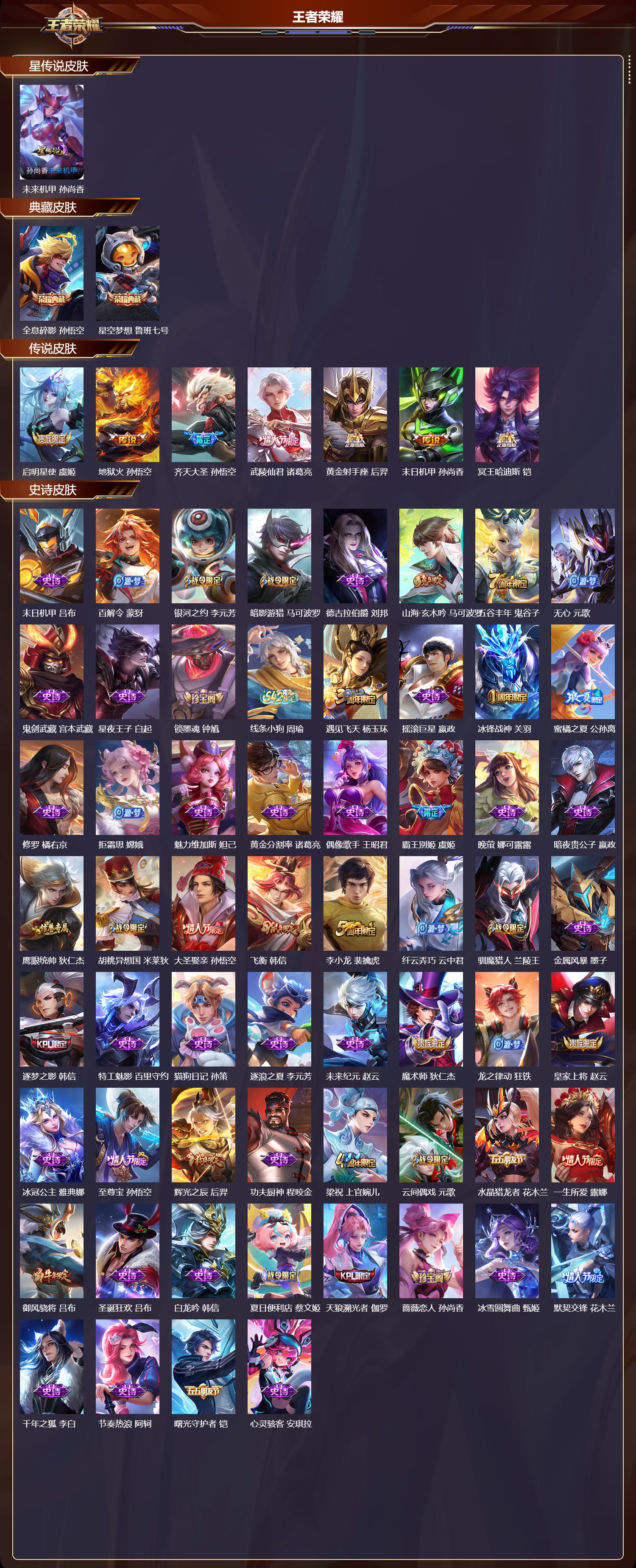 WZQM4198767王者荣耀账号详情图3